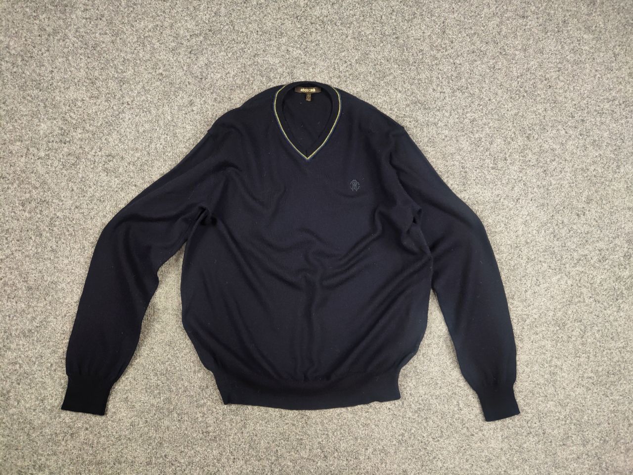 Roberto Cavalli Roberto Cavalli Lana Wool Classic Logo V Nech Light Sweater Size US M / EU 48-50 / 2 - 12 Thumbnail