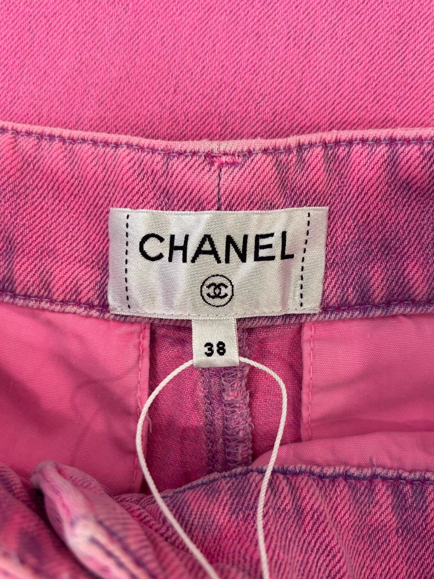 Chanel Chanel gradient pink women's jeans metal CC star button 38 Size 27" / US 4 / IT 40 - 5 Thumbnail
