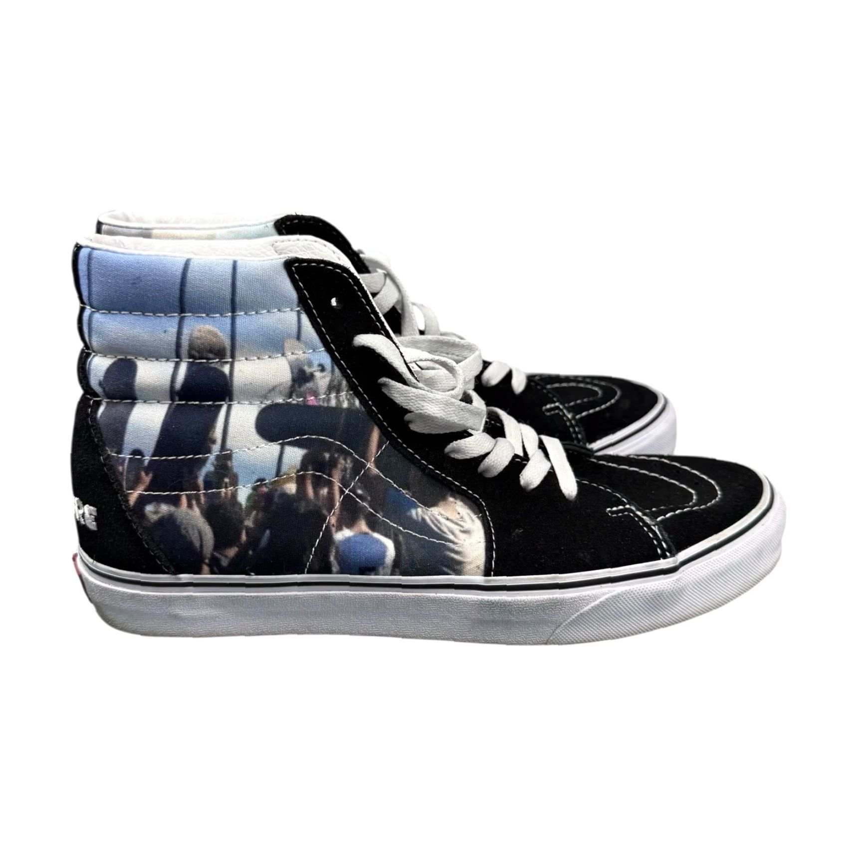 Vans VANS Sk8-Hi MOCA Frances Stark Black White Mens 9.5 Womens 11 High Top Graphic Sneaker VN0A5KRHA55 Mens Womens Size ONE SIZE - 5 Thumbnail