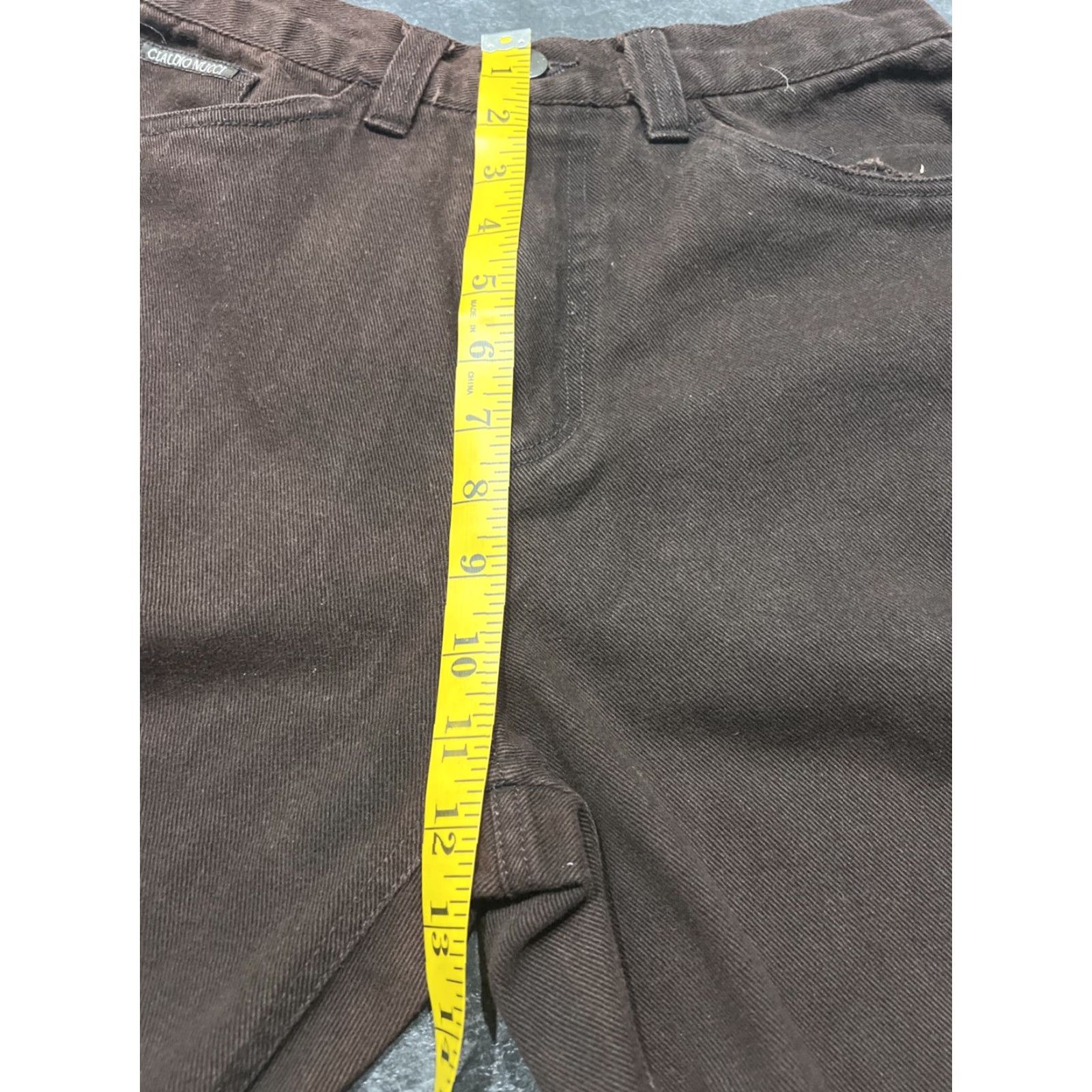 Denime Claudio Nucci Men Classic Straight Jeans Brown Denim 28x28 Regular Mid Rise 5 Pocket Mexico Size US 38 / EU 54 - 7 Thumbnail
