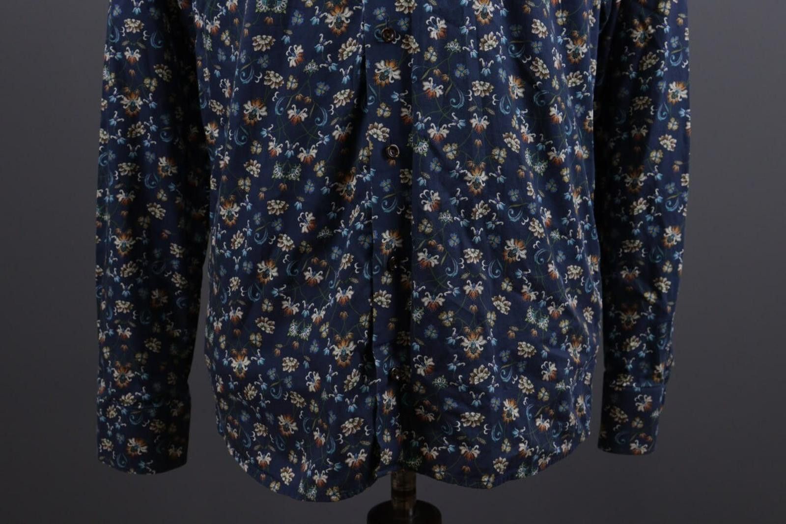 Eton Eton Slim Blue Floral Button Down Shirt Size 42 / 16 Size US M / EU 48-50 / 2 - 2 Thumbnail