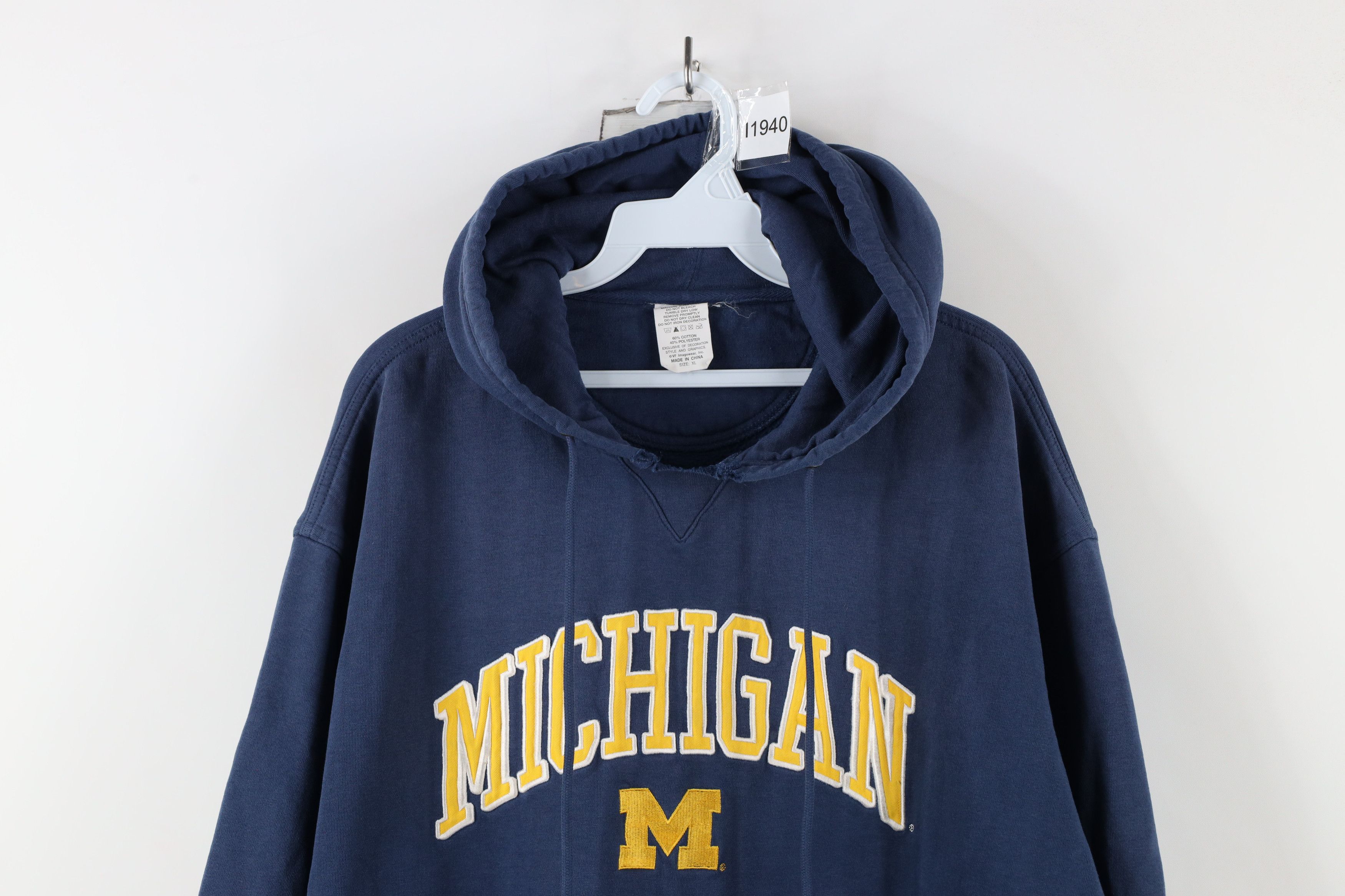 Vintage Vintage 90s Out University of Michigan Hoodie Sweatshirt Size US XL / EU 56 / 4 - 2 Thumbnail