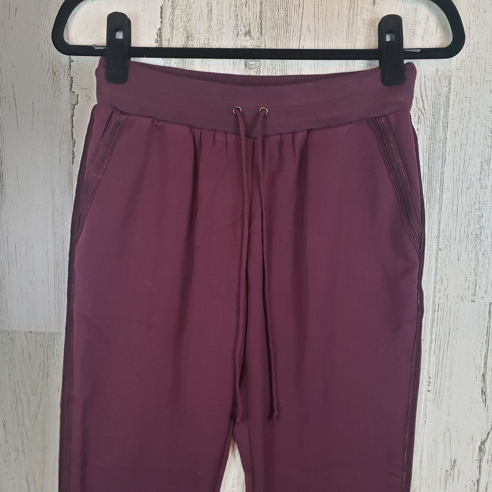 Other NWT Color Block Burgundy Purple Stretchy Lounge Pants 4 Size 27" / US 4 / IT 40 - 2 Thumbnail