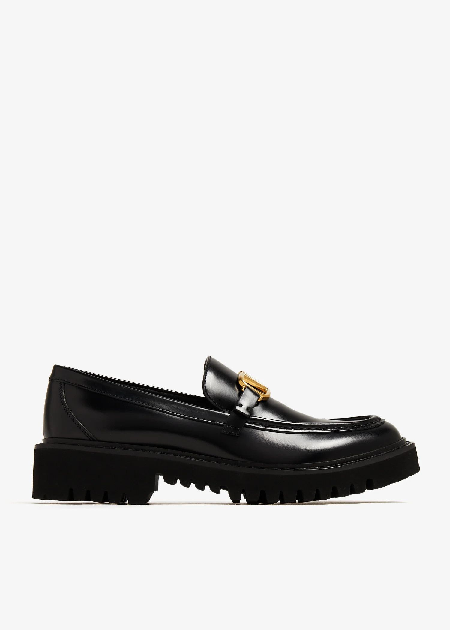 Valentino o1s22i1n0924 Glossy Leather Vlogo Signature Loafers Size US 10 / IT 40 - 1 Thumbnail