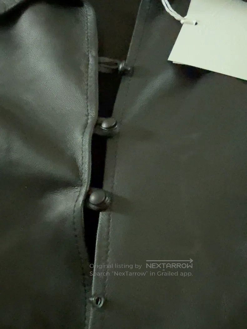 Acne Studios Acne Studios Black leather shirt Size S / US 4 / IT 40 - 9 Thumbnail