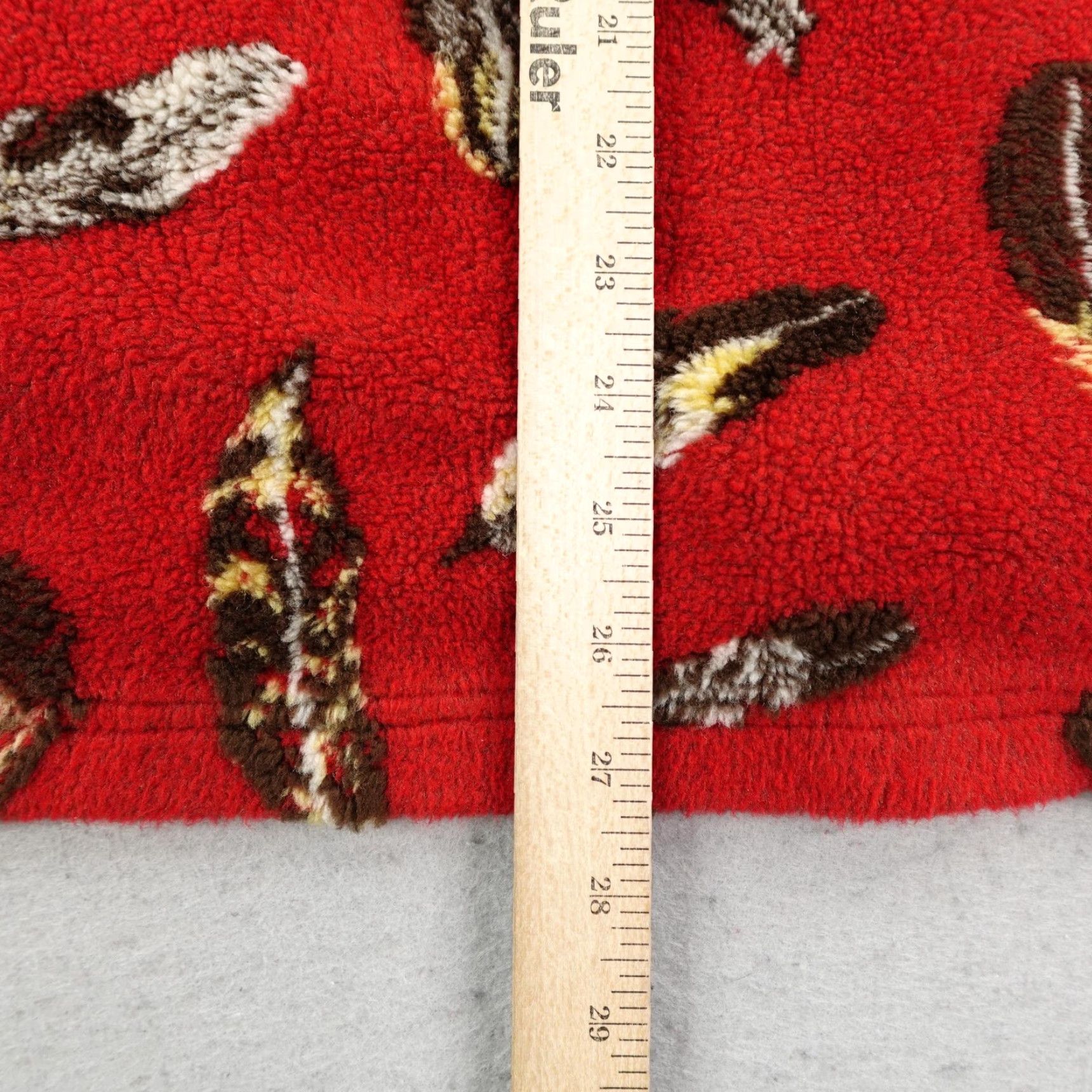 Vintage VINTAGE Tsunami Sweater Womens Medium Red Fleece Feather Print 1/4 Zip Pullover Canada Size M / US 6-8 / IT 42-44 - 7 Thumbnail
