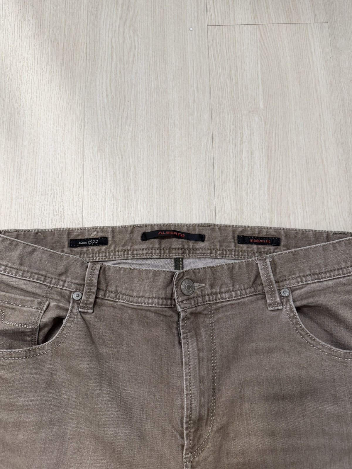 Alberto Alberto Brown Modern Fit Jeans Size US 34 / EU 50 - 4 Thumbnail