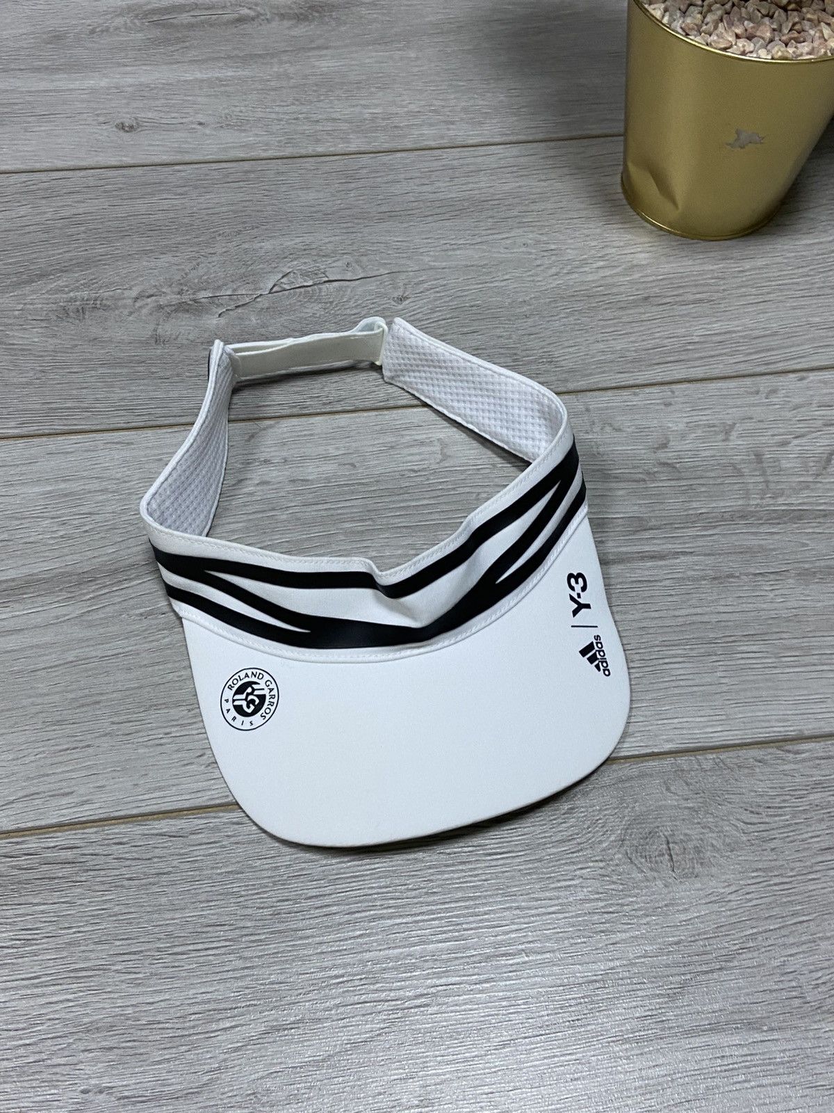 Yohji Yamamoto Y-3 Yohji Rolland Garros vintage adidas stripes visor cap Size ONE SIZE - 5 Thumbnail