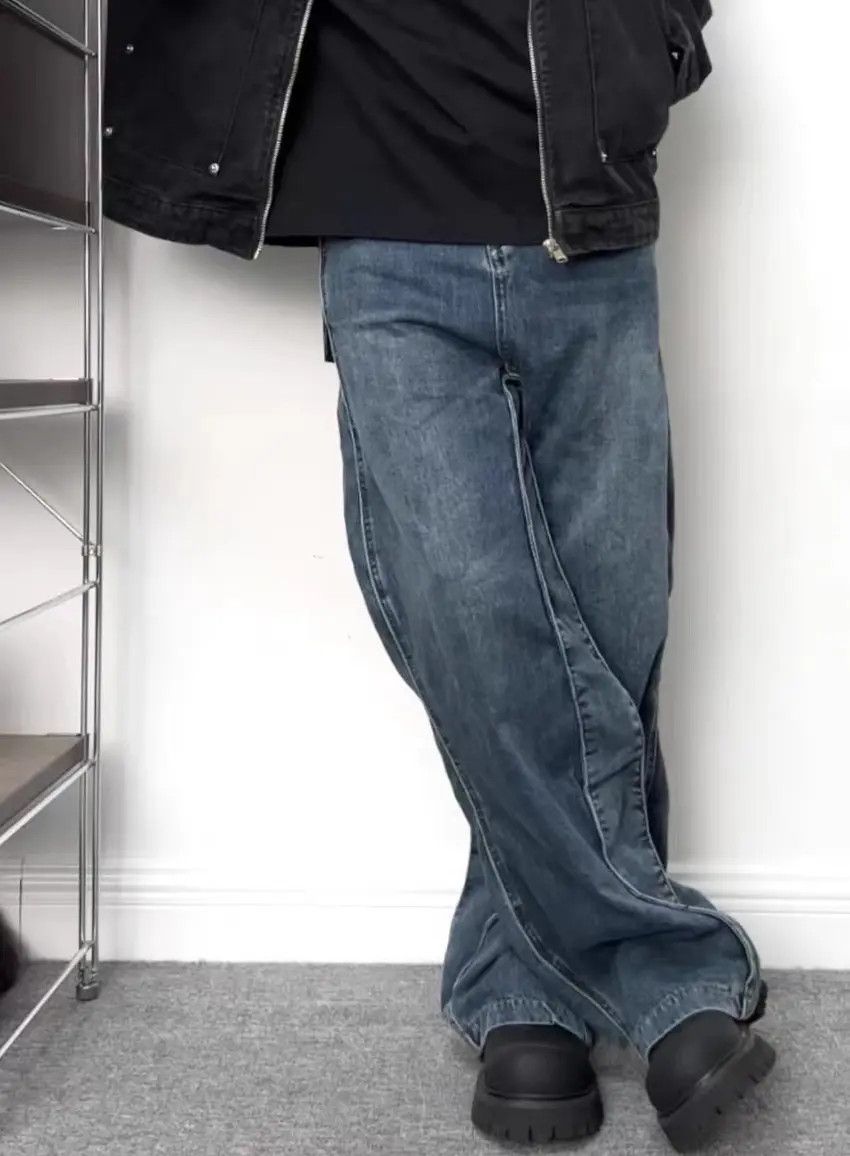 Designer × Japanese Brand Blue Y2K skateboarding hiphop utility baggy jeans Size US 34 / EU 50 - 3 Thumbnail