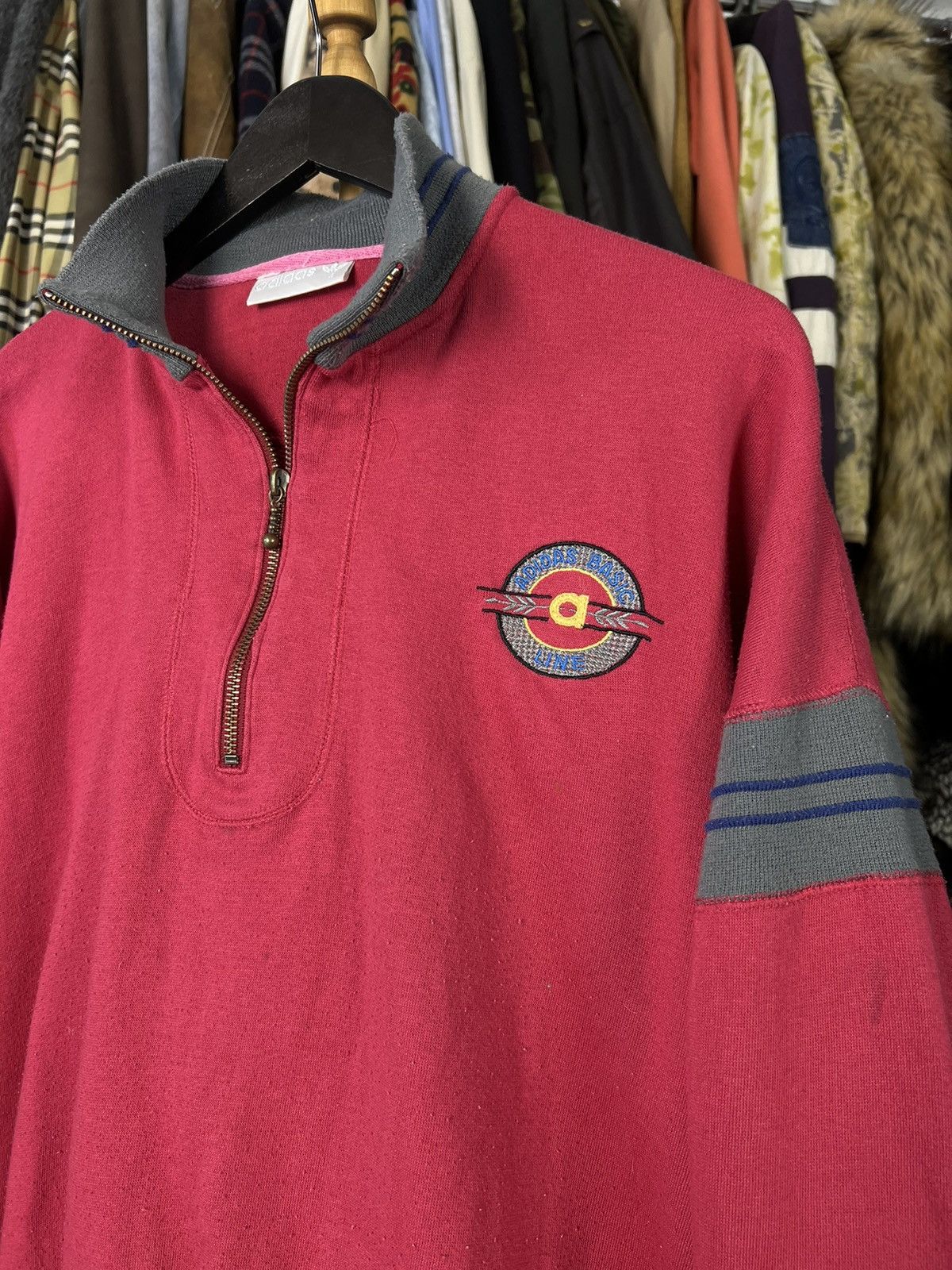 Vintage Vintage Adidas Half Zip Sweatshirt Size S - M (4) Size US M / EU 48-50 / 2 - 2 Thumbnail