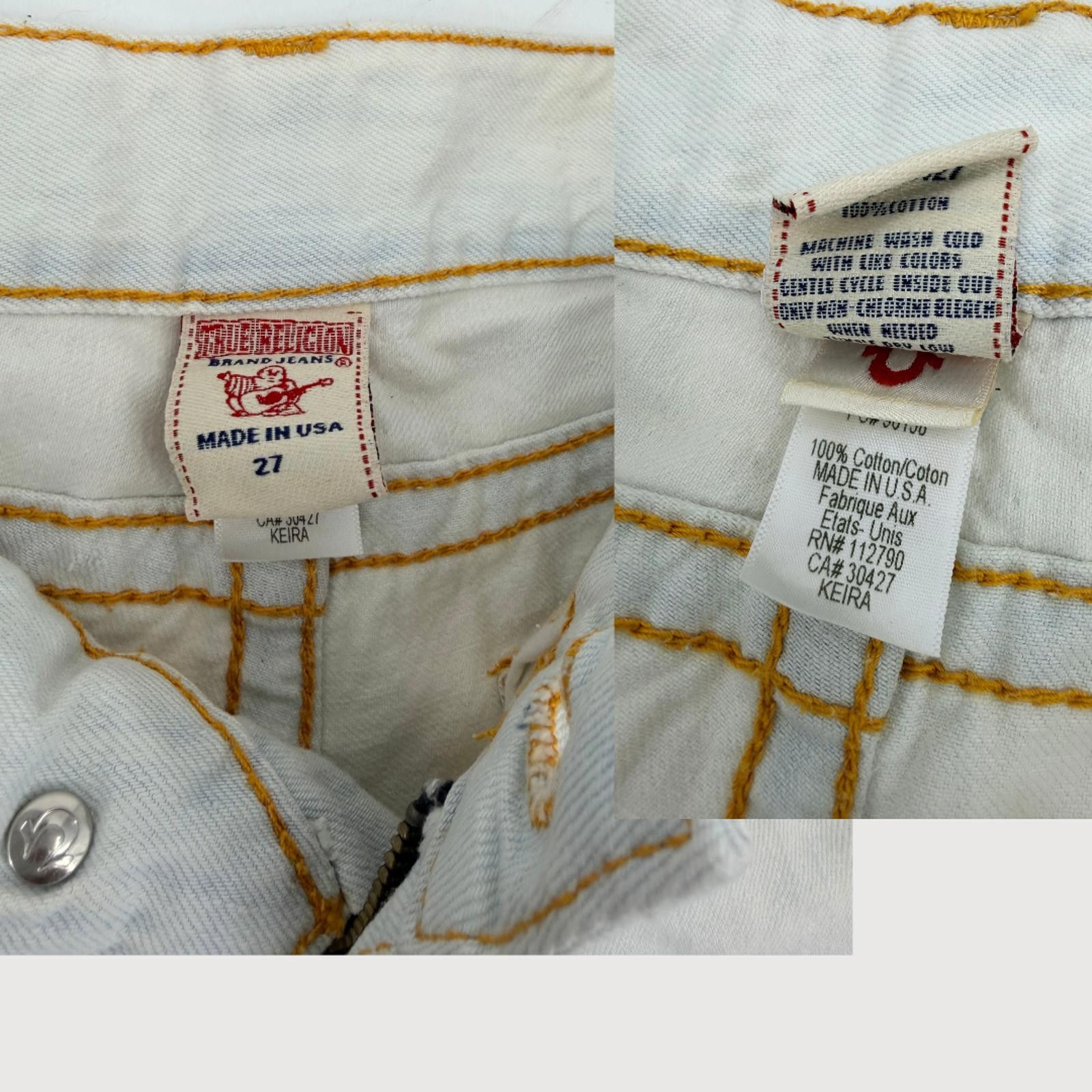 True Religion True Religion Keira Low Rise Cutoff Shorts Y2K 27 Size 27" / US 4 / IT 40 - 6 Thumbnail