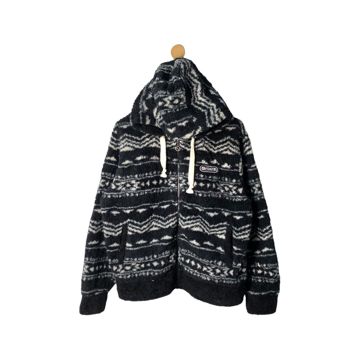 Vintage Outdoor Fleece winter jacket hoodies navajo