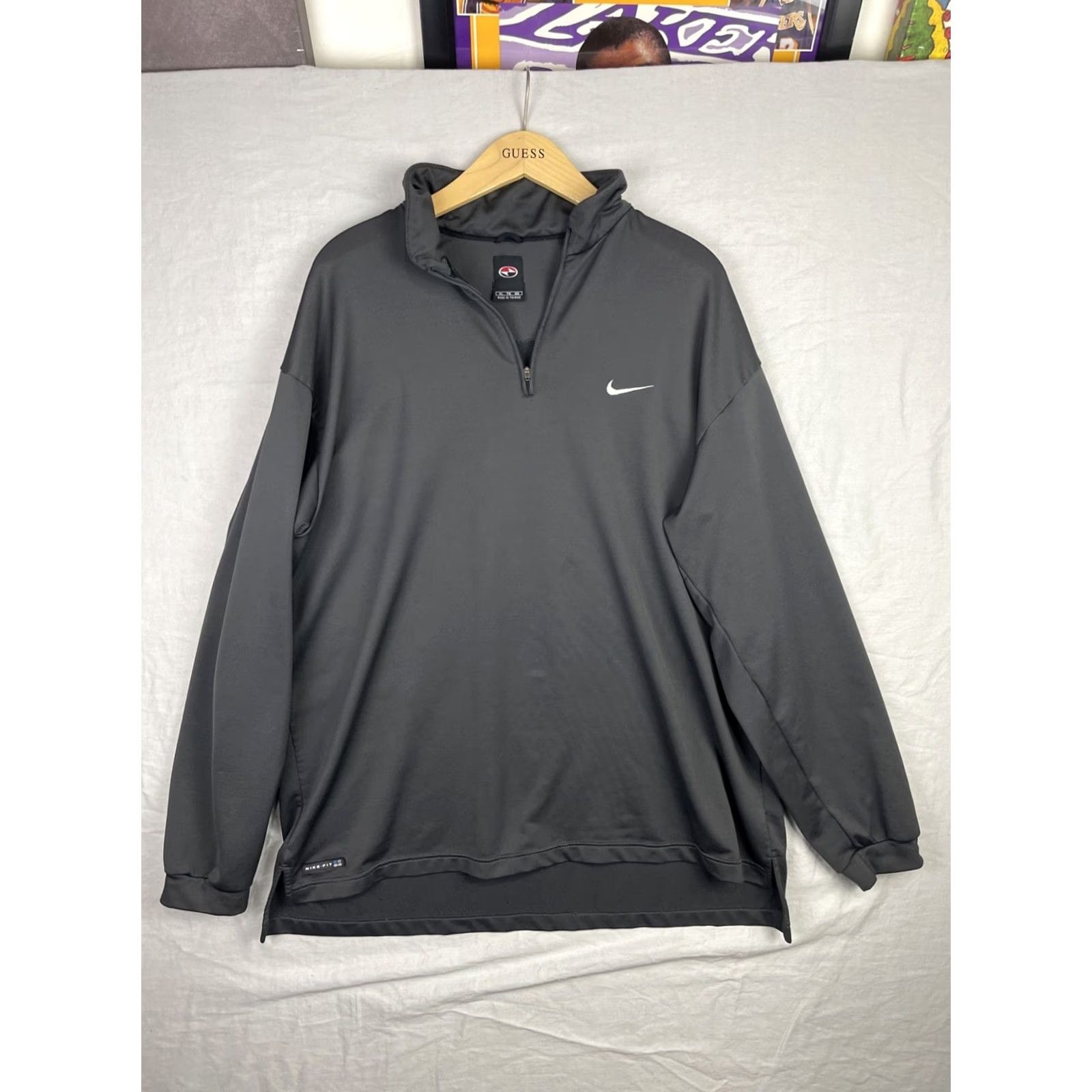 Nike Nike Vintage Sweater Mens XL Gray 1/4 Zip Pullover Tiger Woods Embroidered Logo Sports Outdoor Classic Nike Shirt Size US XL / EU 56 / 4 - 2 Thumbnail