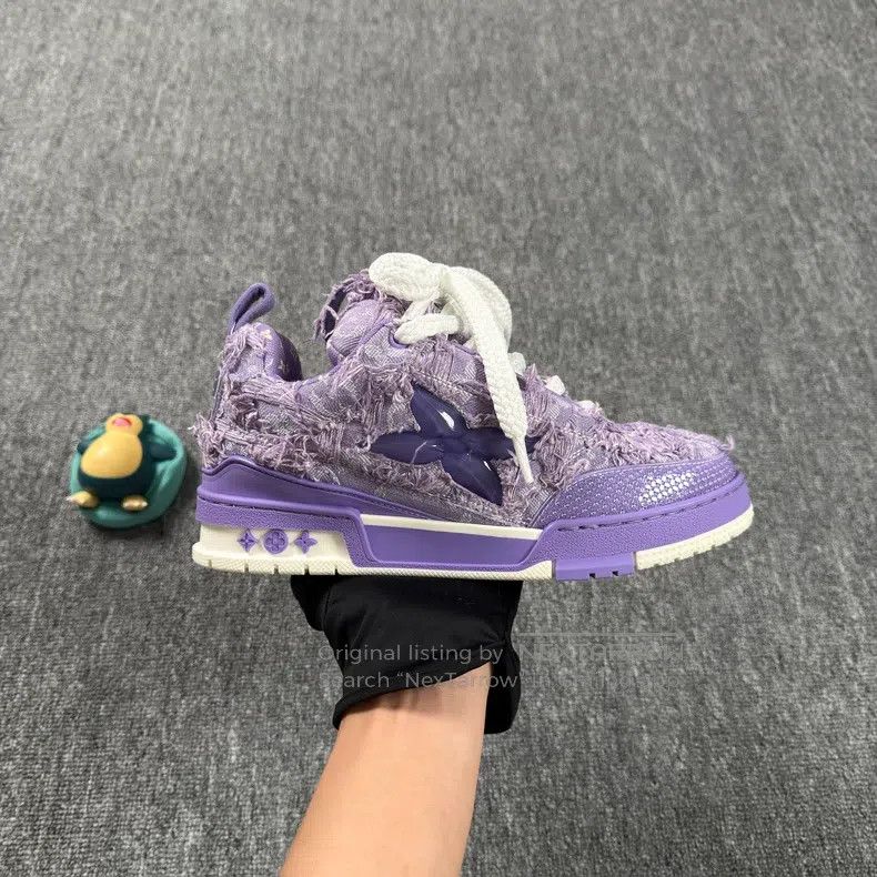 Louis Vuitton Louis Vuitton Skate Purple Lining Full Print Casual Shoes Size US 5 / EU 37 - 9 Thumbnail