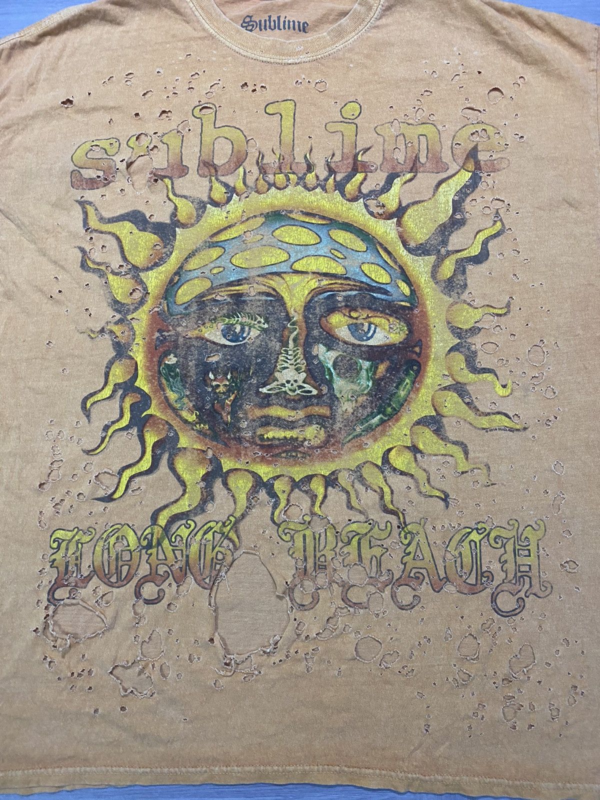 Sublime Sublime Long Beach Oversize Distressed Ska Rock Band Tee O/S Size US M / EU 48-50 / 2 - 4 Thumbnail