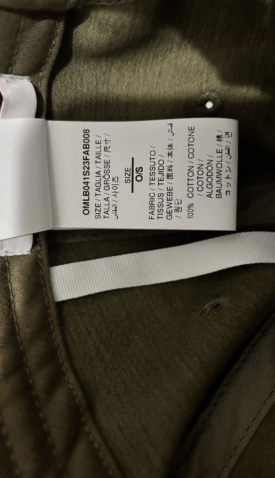 Off-White Off-White Bookish OW Baseball Cap Army Green/Orange Size ONE SIZE - 5 Thumbnail