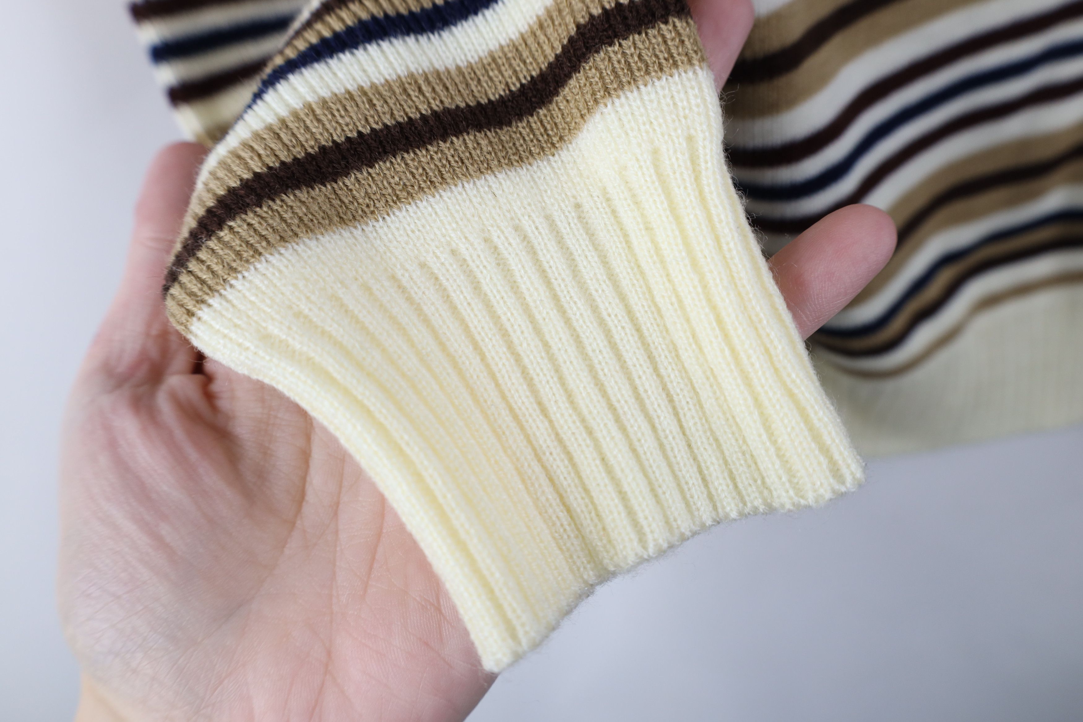 Vintage Vintage 70s Streetwear Earth Tone Knit Turtleneck Sweater Size L / US 10 / IT 46 - 7 Thumbnail