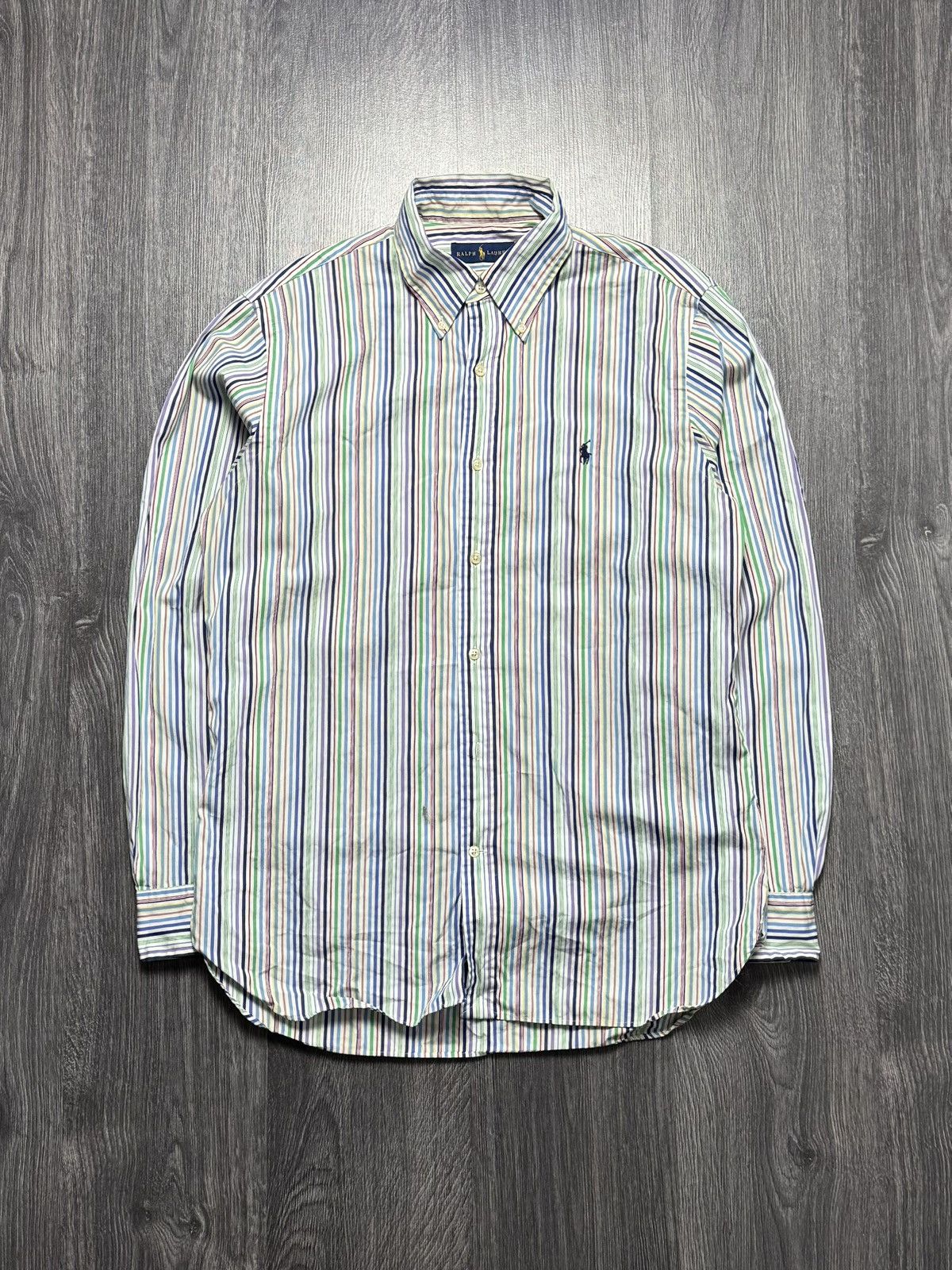 Polo Ralph Lauren × Vintage Y2K Polo Ralph Lauren Striped Shirt Size US L / EU 52-54 / 3 - 1 Thumbnail