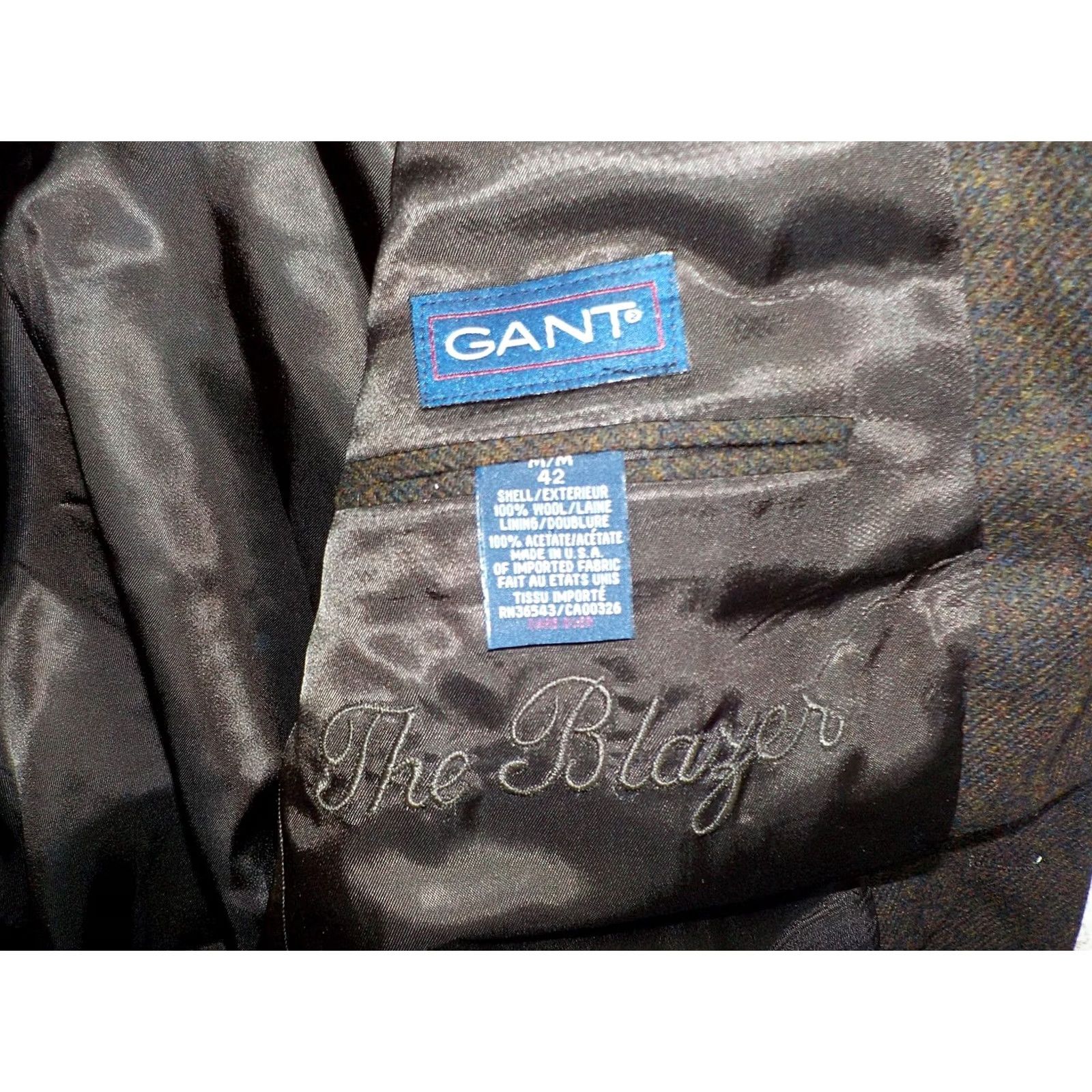 Gant GANT The Blazer Birdseye Brown Medium 42 Made in USA Blazer Men 50 Chest Regular Length Single-Breasted 3 Buttons Jacket Coat Size 40R - 7 Thumbnail