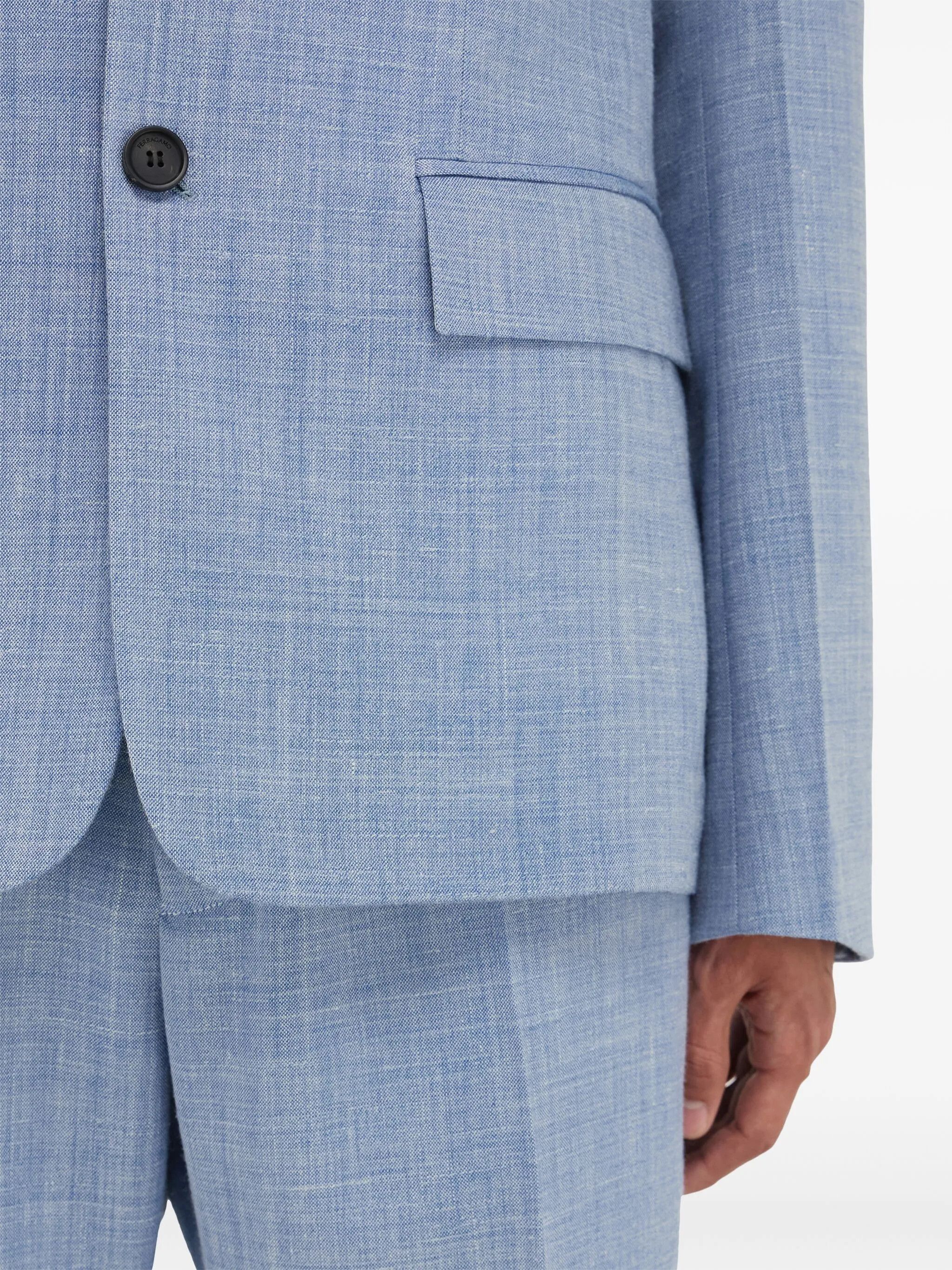Salvatore Ferragamo o1s1rm0226 Single-breasted Blazer in Blue Size US S / EU 44-46 / 1 - 6 Thumbnail