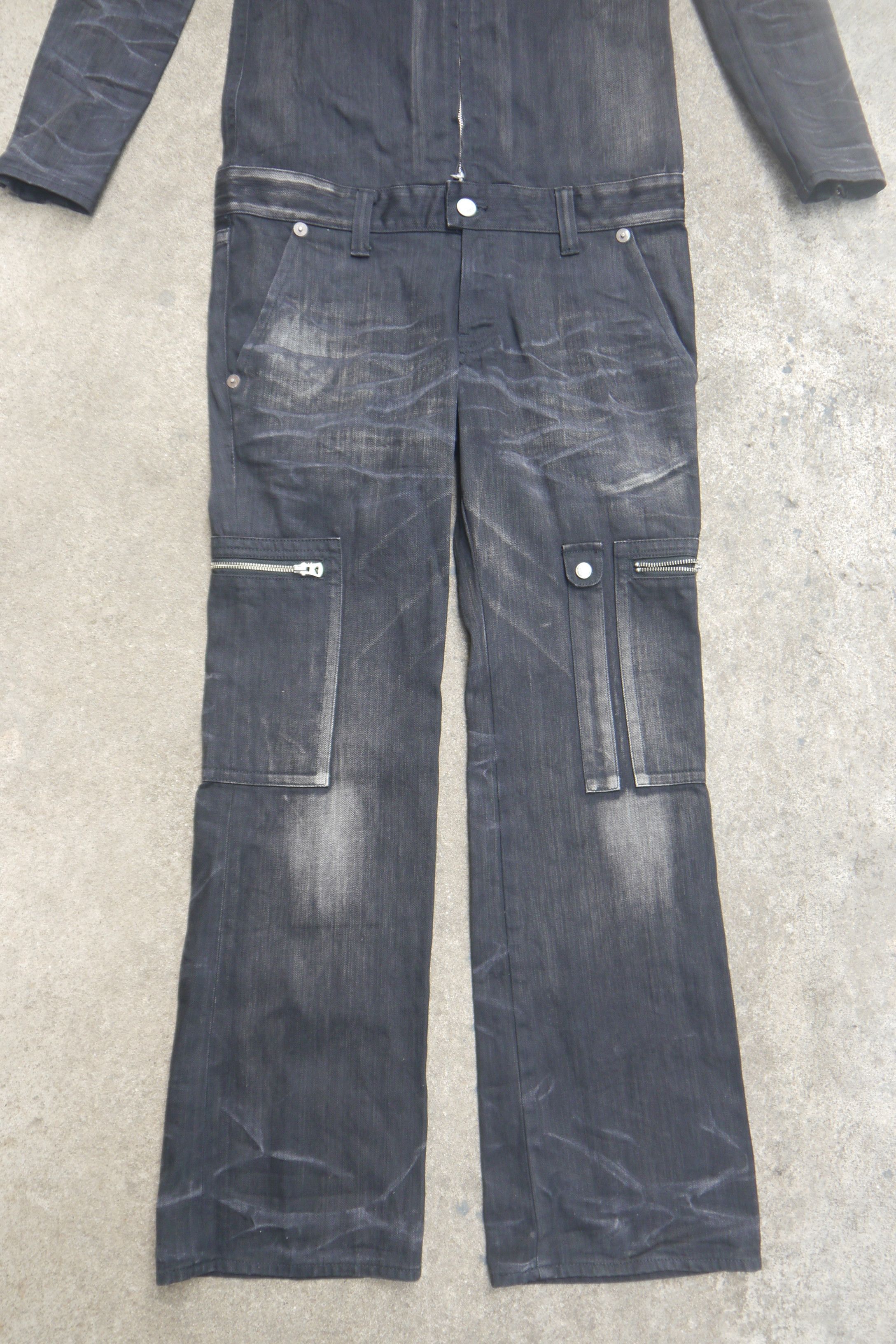 Japanese Brand (P300) DELAY by Win & Sons Black Washed Denim Jumpsuit Sz 2 Size US 34 / EU 50 - 11 Thumbnail