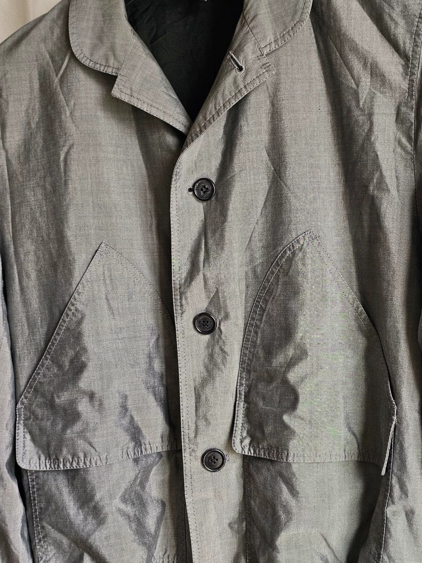 Dior Dior Men's Gray Silk Jacket Size US L / EU 52-54 / 3 - 2 Thumbnail