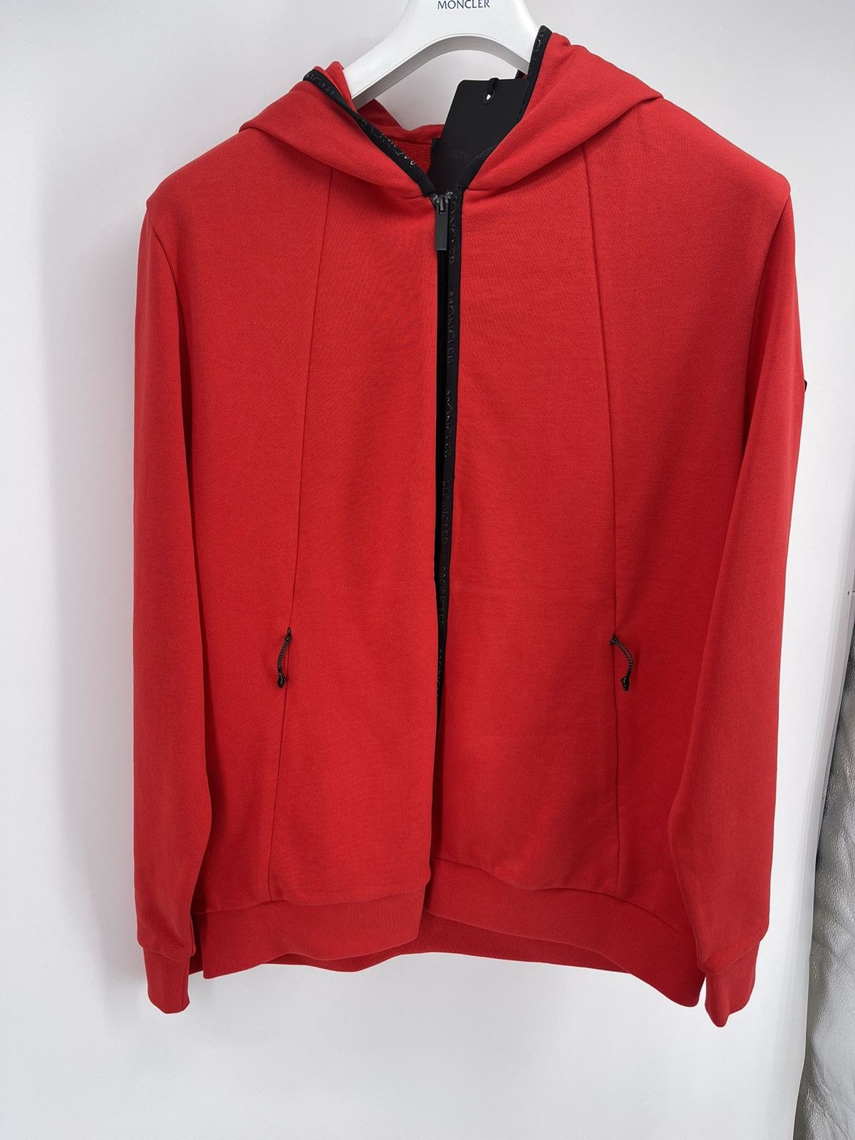 image of Moncler Zip Up Jacket in Red, Men's (Size 2XL)