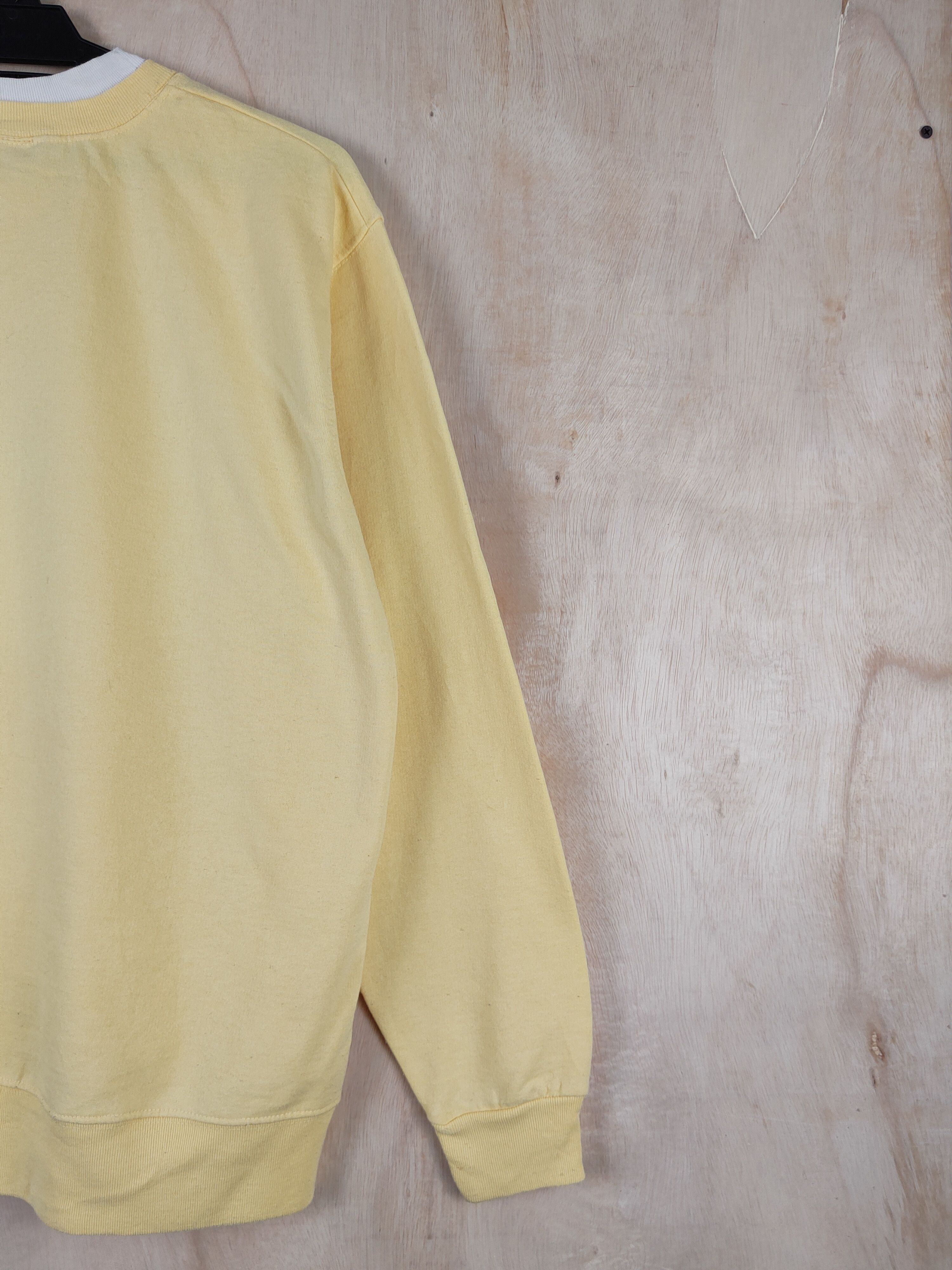 Japanese Brand Top Stitch art double collar Yellow Sweatshirts #S2586 Size L / US 10 / IT 46 - 10 Thumbnail