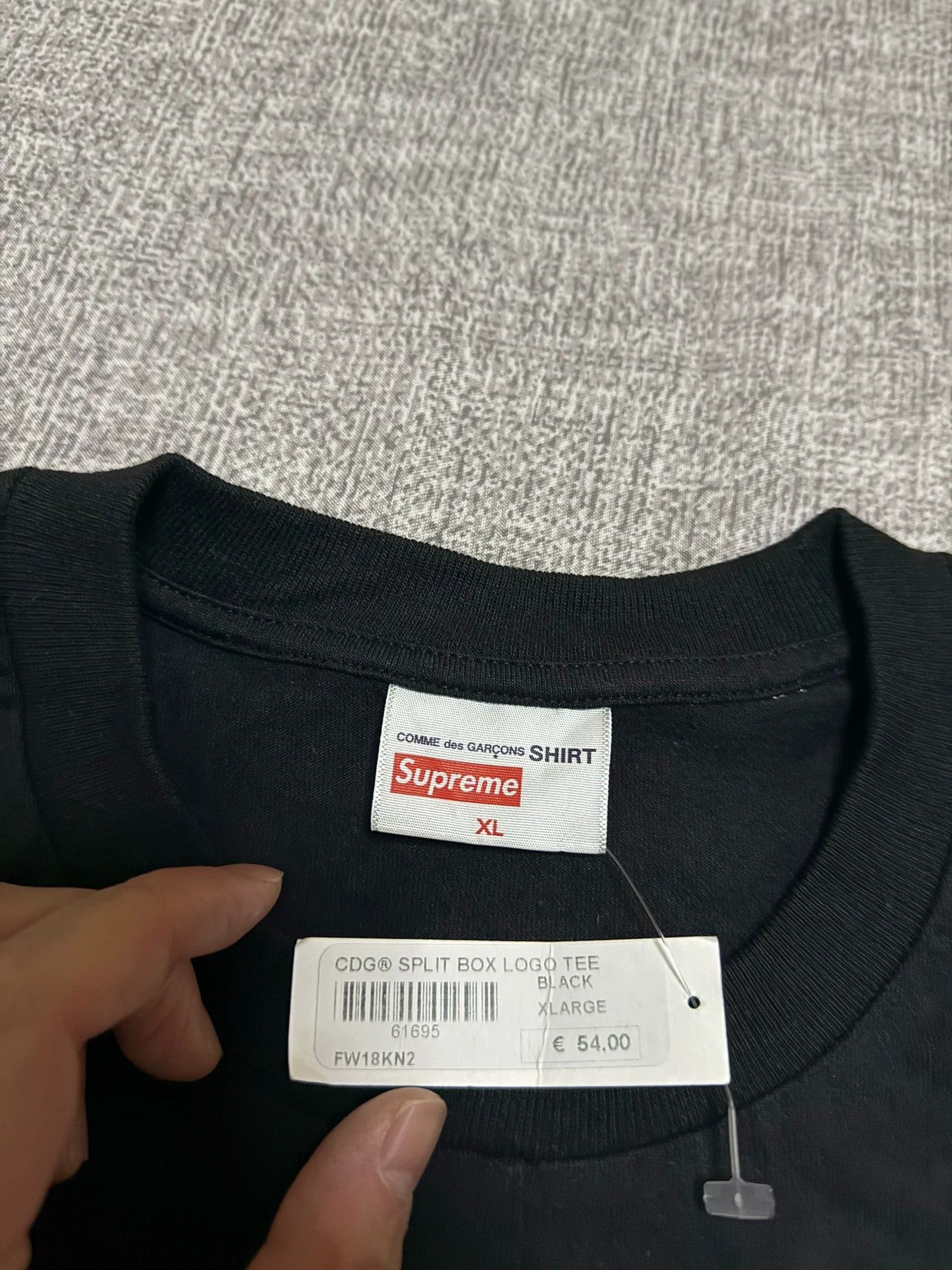 Supreme Supreme CDG Split Box Logo Tee Black XL New with Tags Size US XL / EU 56 / 4 - 3 Thumbnail