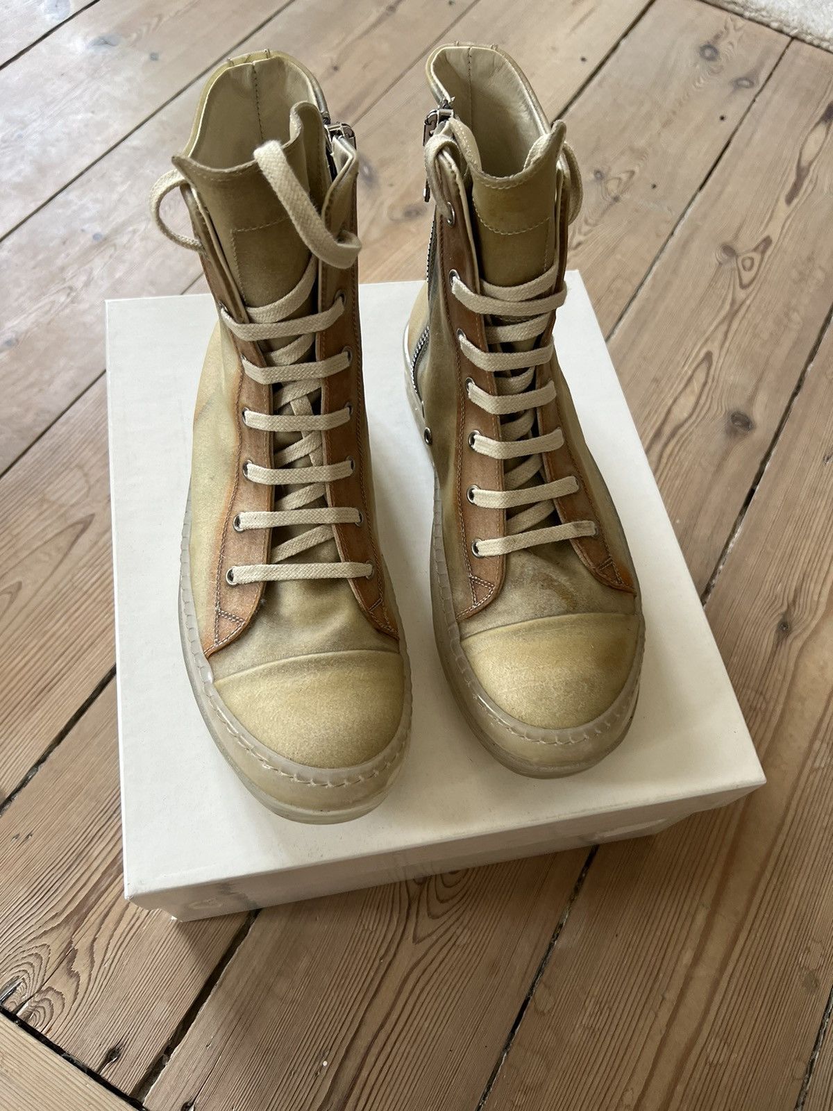 Rick Owens Rare Sample Rick Owens Apparition Leather Ramones Size US 8 / EU 41 - 2 Thumbnail