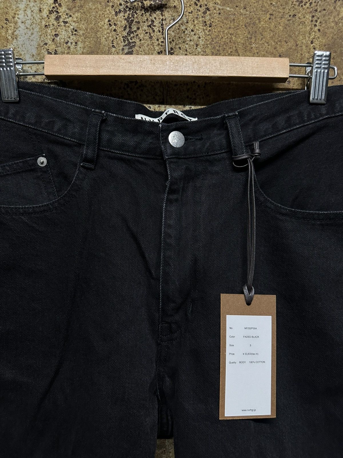 Japanese Brand NVRFRGT black faded 3D bootcut denim Size US 34 / EU 50 - 3 Thumbnail