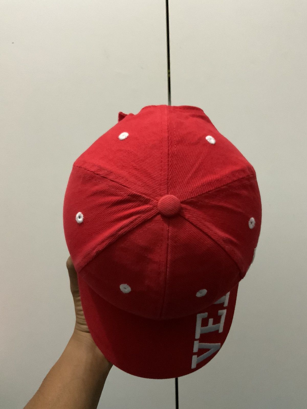 Vintage Velux Big Logo Embroidery Red Hat Cap Size ONE SIZE - 6 Thumbnail