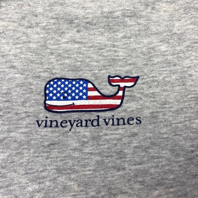 Vineyard Vines Vineyard Vines Hoodie Mens XL Grey Heather Whale Flag Graphic Shirt Size US XL / EU 56 / 4 - 6 Thumbnail
