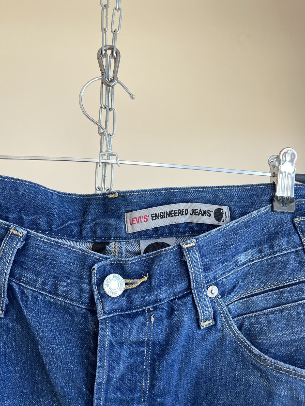 Levi's Engineered Jeans Twisted Seam Denim Shorts Vintage 2000s Size US 32 / EU 48 - 10 Thumbnail
