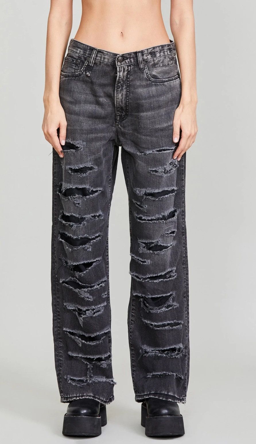 R13 R13 D’ARCY LOOSE JEANS ELLERY BLACK Size 27" / US 4 / IT 40 - 1 Thumbnail