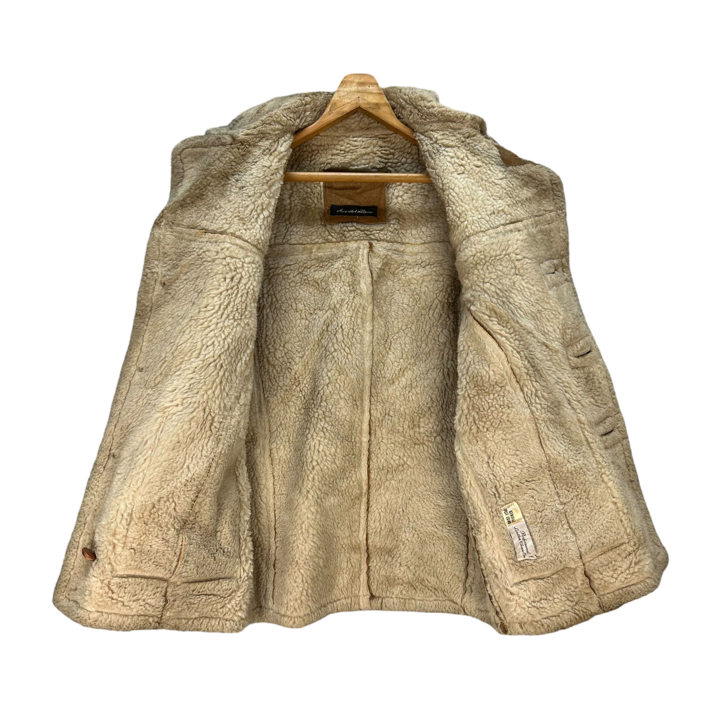 Vintage Vintage GENUINE SPLIT COWHIDE Sherpa Jacket #A77-1873 Size US M / EU 48-50 / 2 - 7 Thumbnail