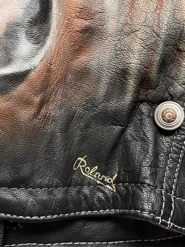 Vintage Falco Leather 90s Biker Vest Airbrush Art Horse by Roland Size S / US 4 / IT 40 - 3 Thumbnail