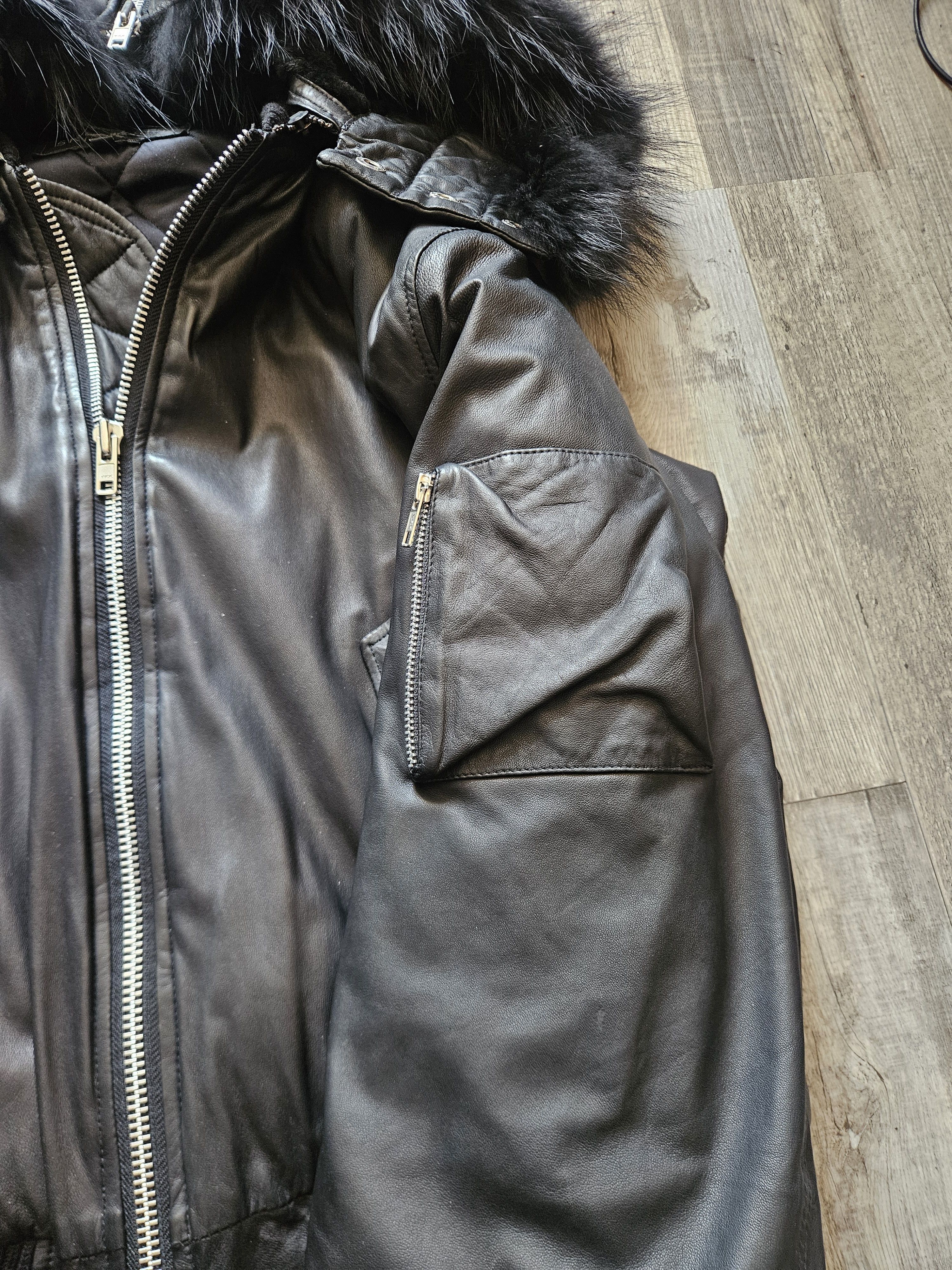 SKINGRAFT Black Leather Bomber Jacket / Skin Graft / Jonny Cotta Size US L / EU 52-54 / 3 - 5 Thumbnail
