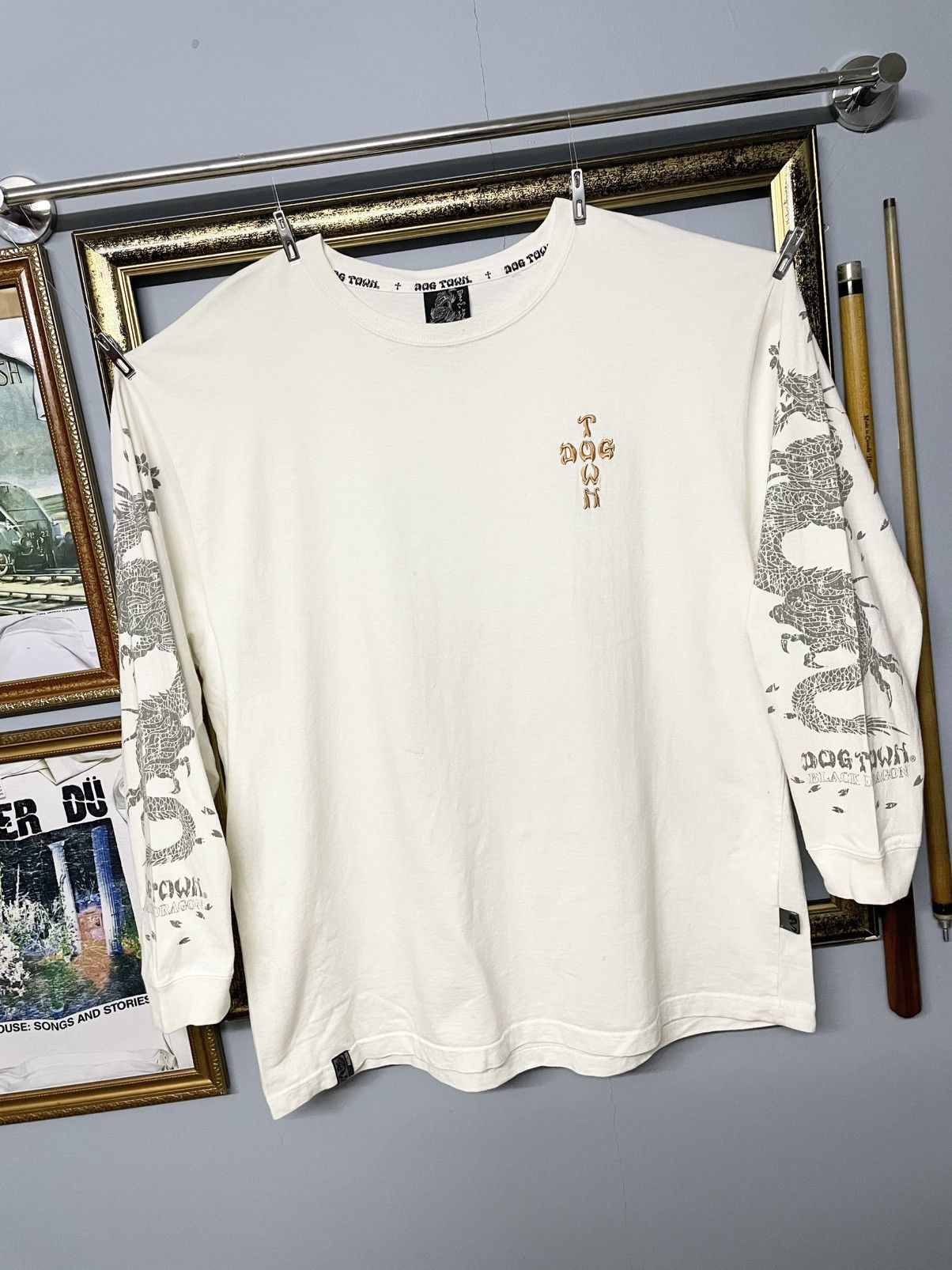 Designer Vintage Og 1990s Dogtown Black Dragon Embroidery Longsleeve Size US XL / EU 56 / 4 - 2 Thumbnail