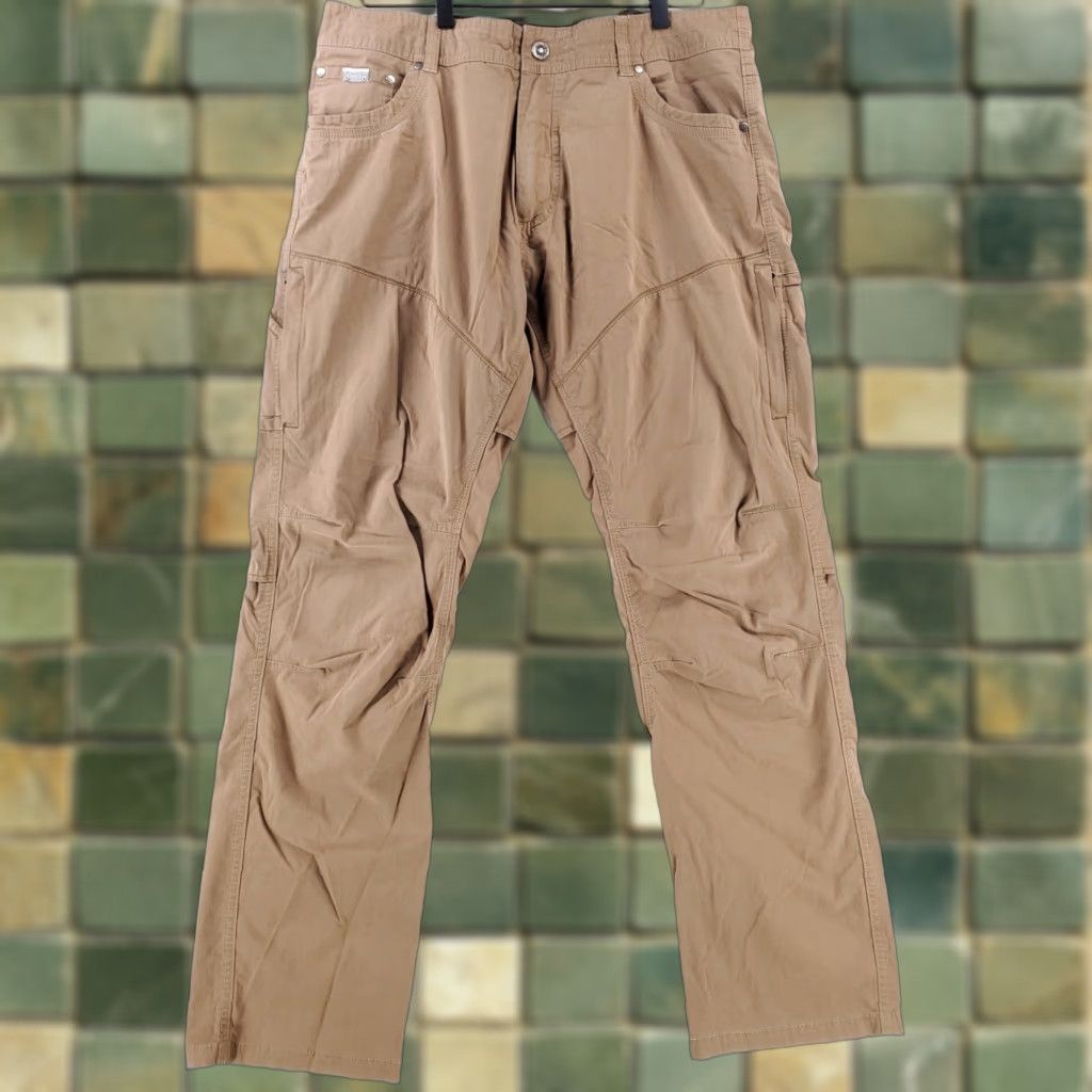 Vintage KÜHL Rydr Cargo Pants Brown Mens 36x32 Pants Mens Brown Cargo 36x32 Kuhl Rydr Hiking Brown Performance Cargo Mens 36x32 Size US 36 / EU 52 - 1 Thumbnail