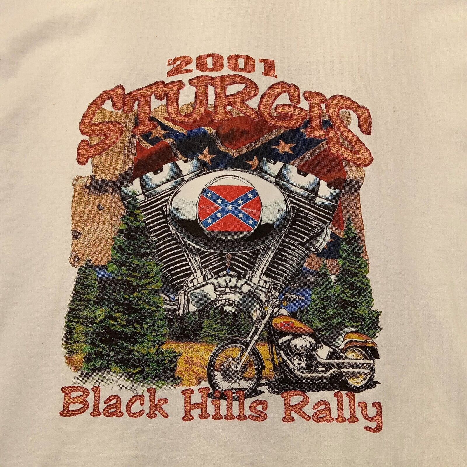 Fruit Of The Loom 2001 Sturgis T-Shirt XL Biker Motorcycle Black Hills SD Size US XL / EU 56 / 4 - 3 Thumbnail