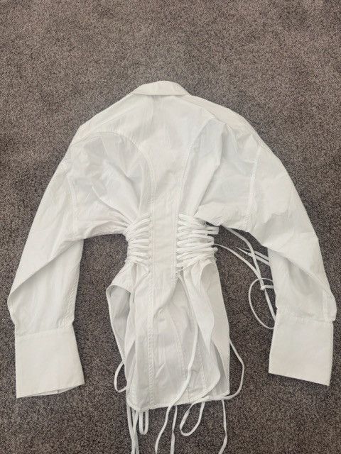 Mugler Mugler Lace-up Corset Cotton Poplin Shirt Size FR 40 US 8 Size M / US 6-8 / IT 42-44 - 3 Thumbnail