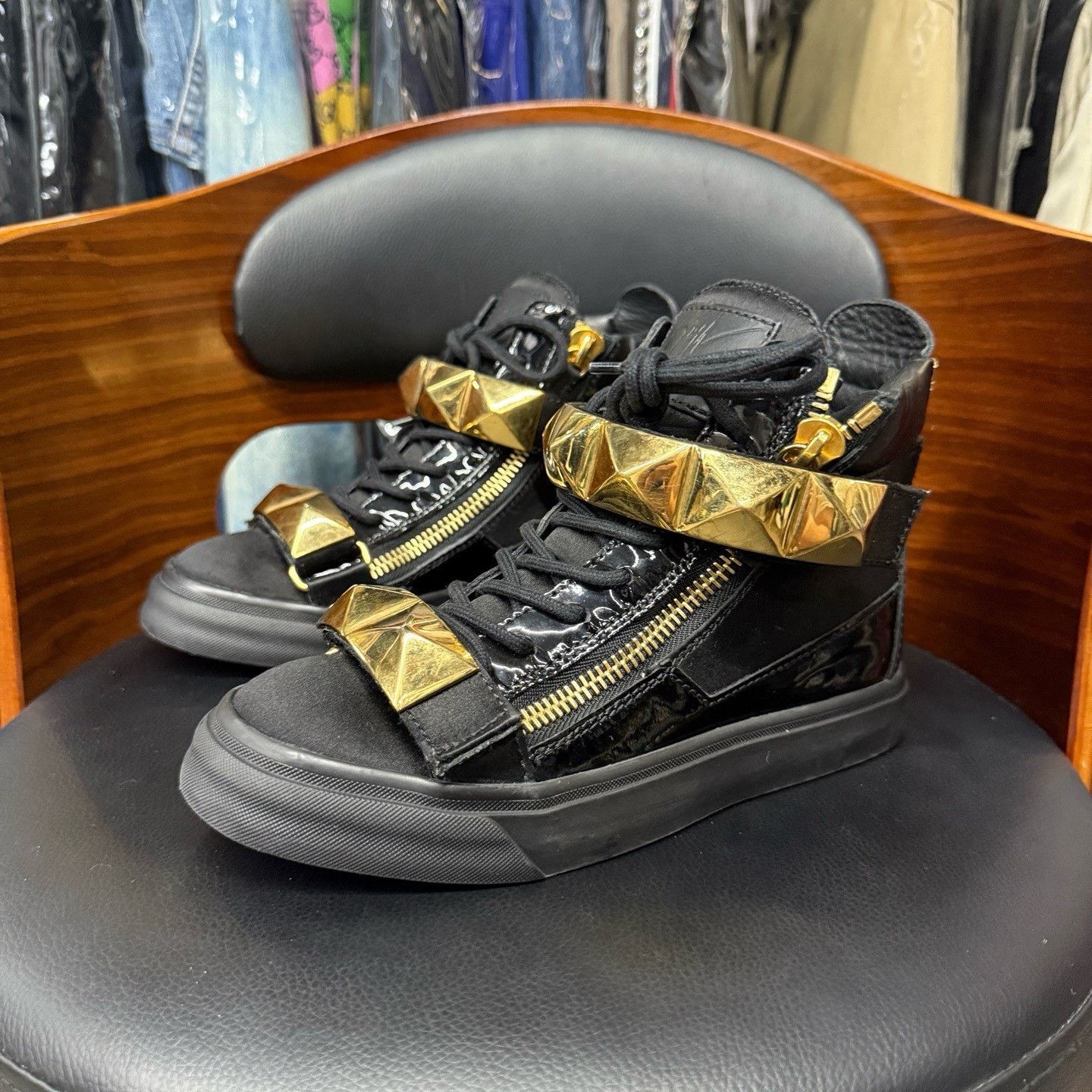 Other Casual Black Hitop Sneakers 35 Women Size US 5 / IT 35 - 1 Thumbnail