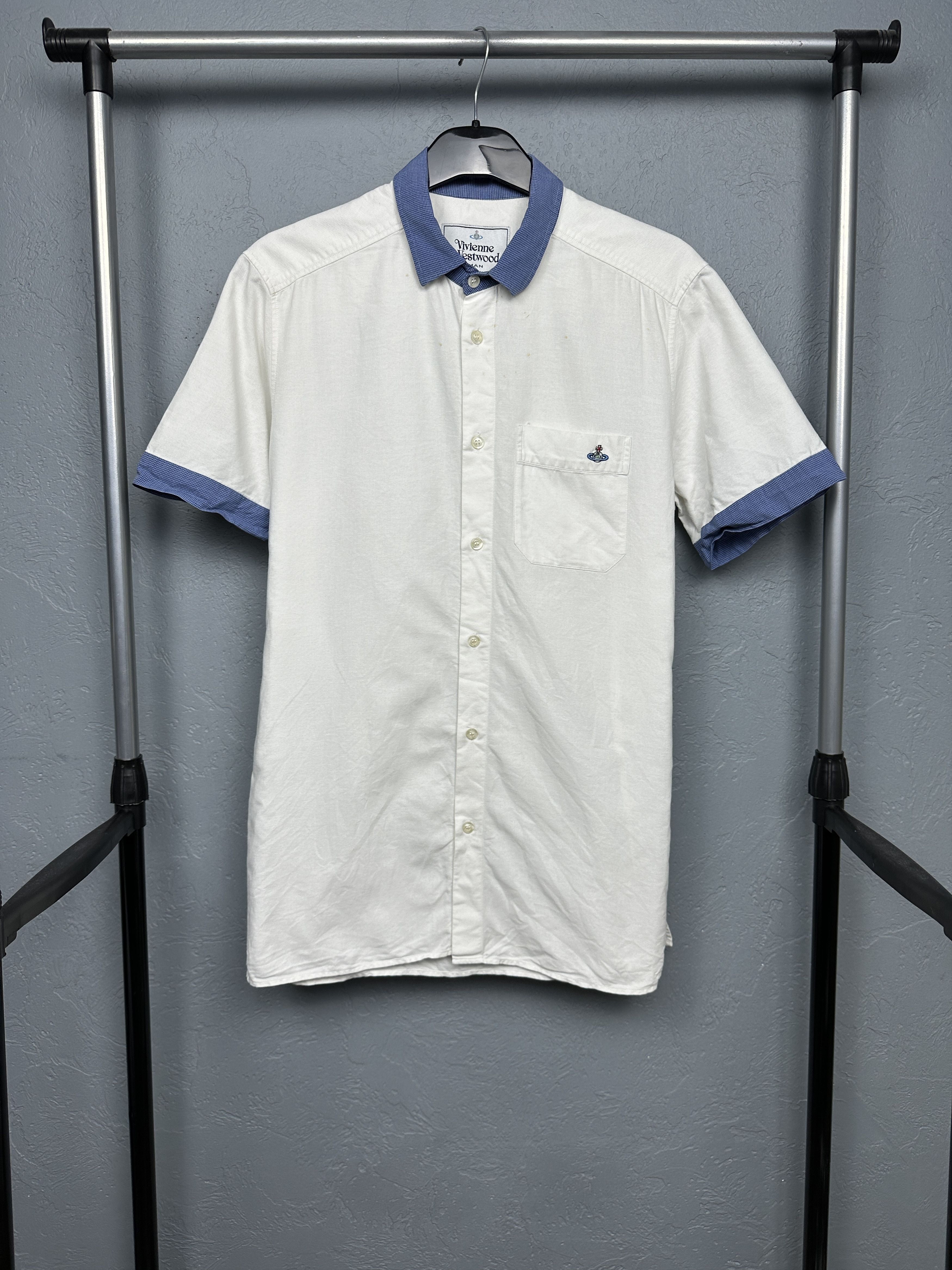 Vivienne Westwood Vivienne Westwood Mens Short Sleeve White Shirt Size US M / EU 48-50 / 2 - 1 Thumbnail