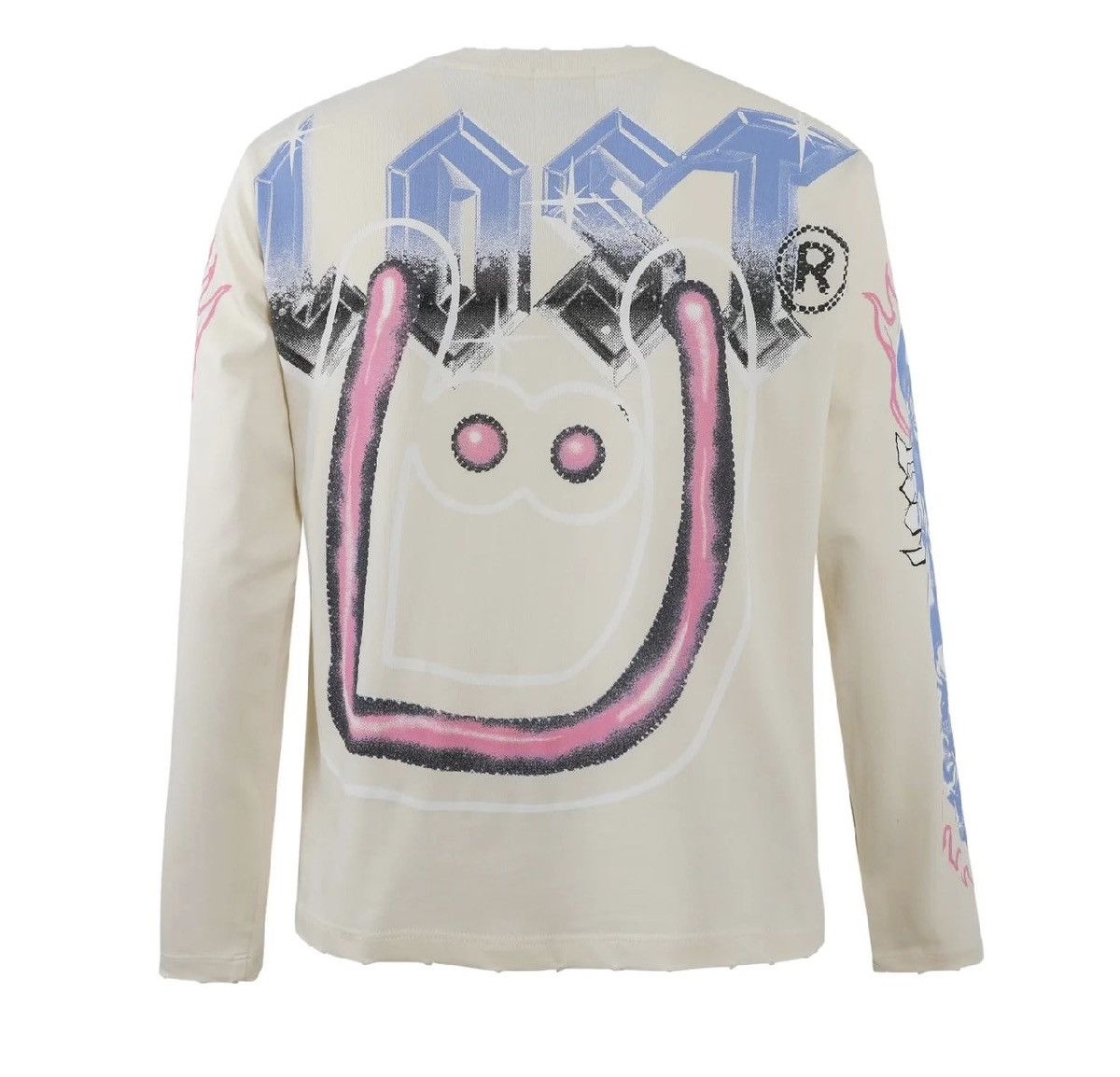 LOST INTRICACY Lost x UNKWNISM Cream & Pink LS Tee Size US S / EU 44-46 / 1 - 2 Thumbnail