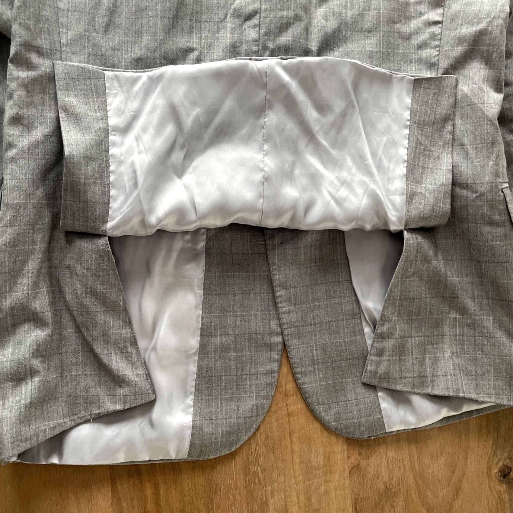 Ralph Lauren Lauren Ralph Lauren Wool Windowpane Blazer Mens 40R Regular Notch Gray 2-Button Size 40R - 6 Thumbnail