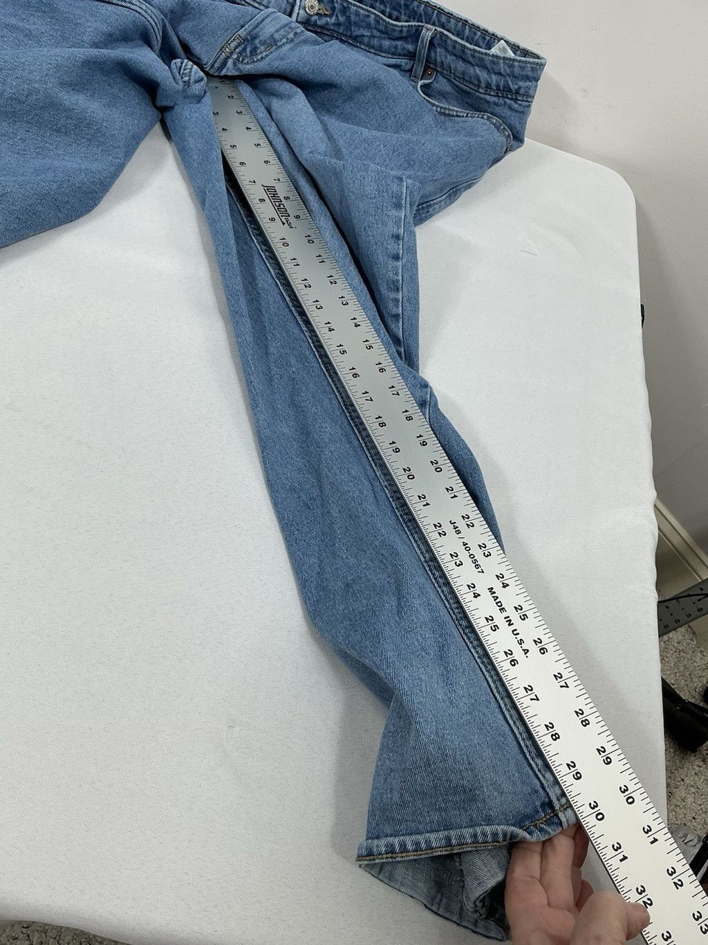 Old Navy Womans Old Navy Wide Leg Blue Jeans 24 0114/T-3 Size 42" / US 20 - 7 Thumbnail