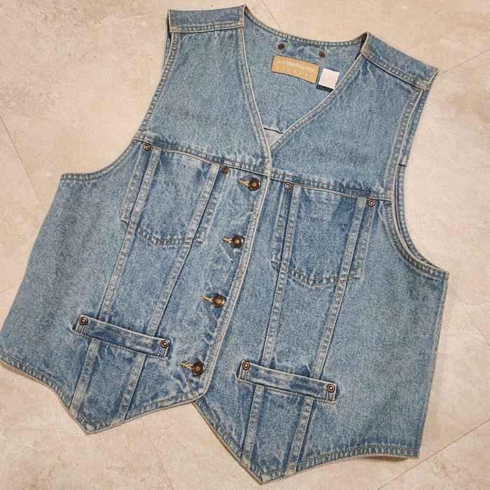 Lizwear, VINTAGE Liz Claiborne‎ Denim Vest.