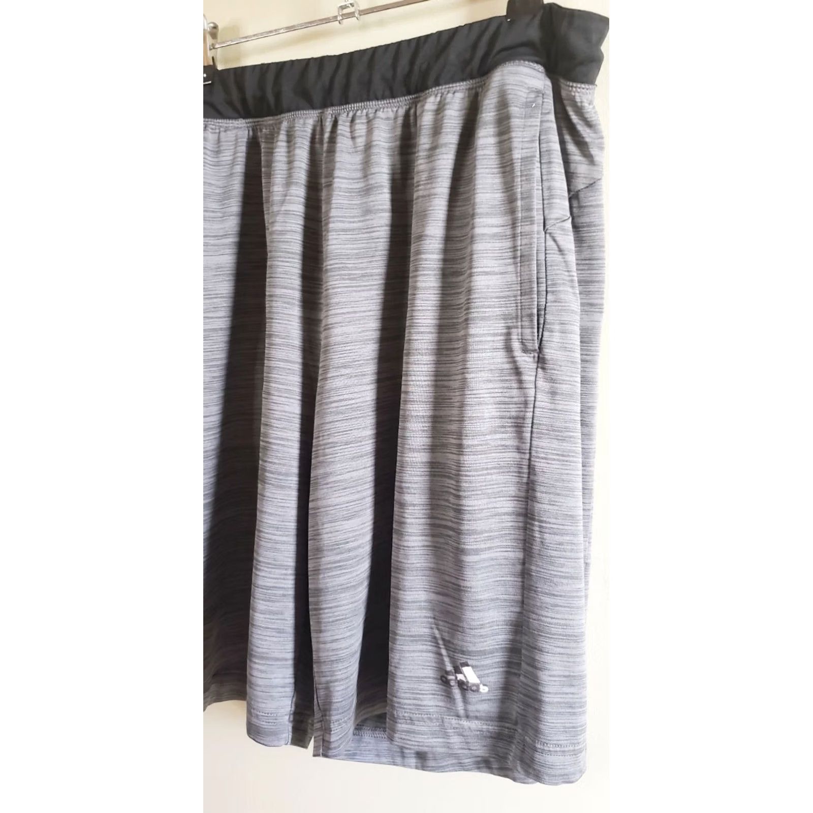 Adidas Adidas Climalite Mens Athletic Shorts Size Medium Drawstring Heather Grey Size US 29 - 5 Thumbnail