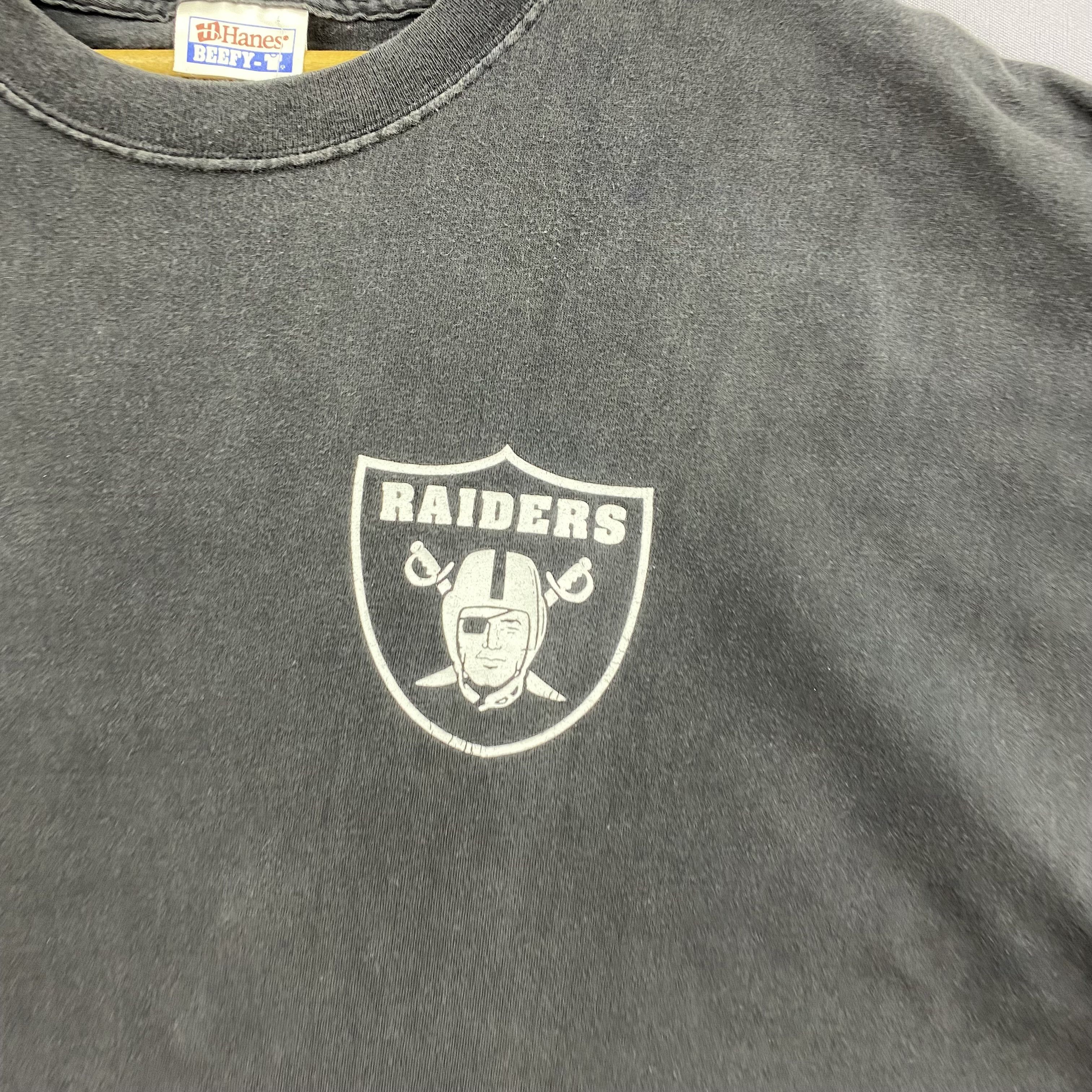 NFL Vintage 90s Raiders Nation T-Shirts NFL Tees Size US XL / EU 56 / 4 - 4 Thumbnail